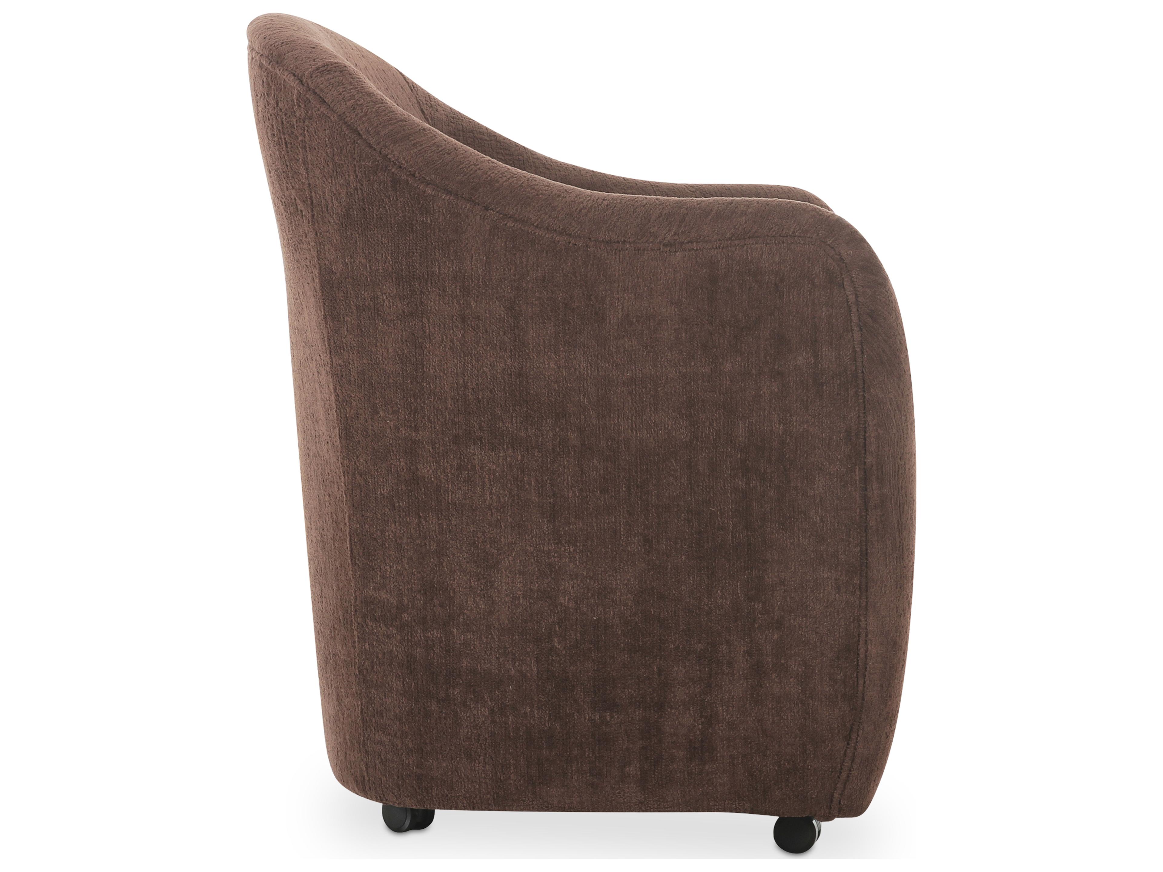 Moe's Home Drava Rolling Dining Chair Dark Brown
