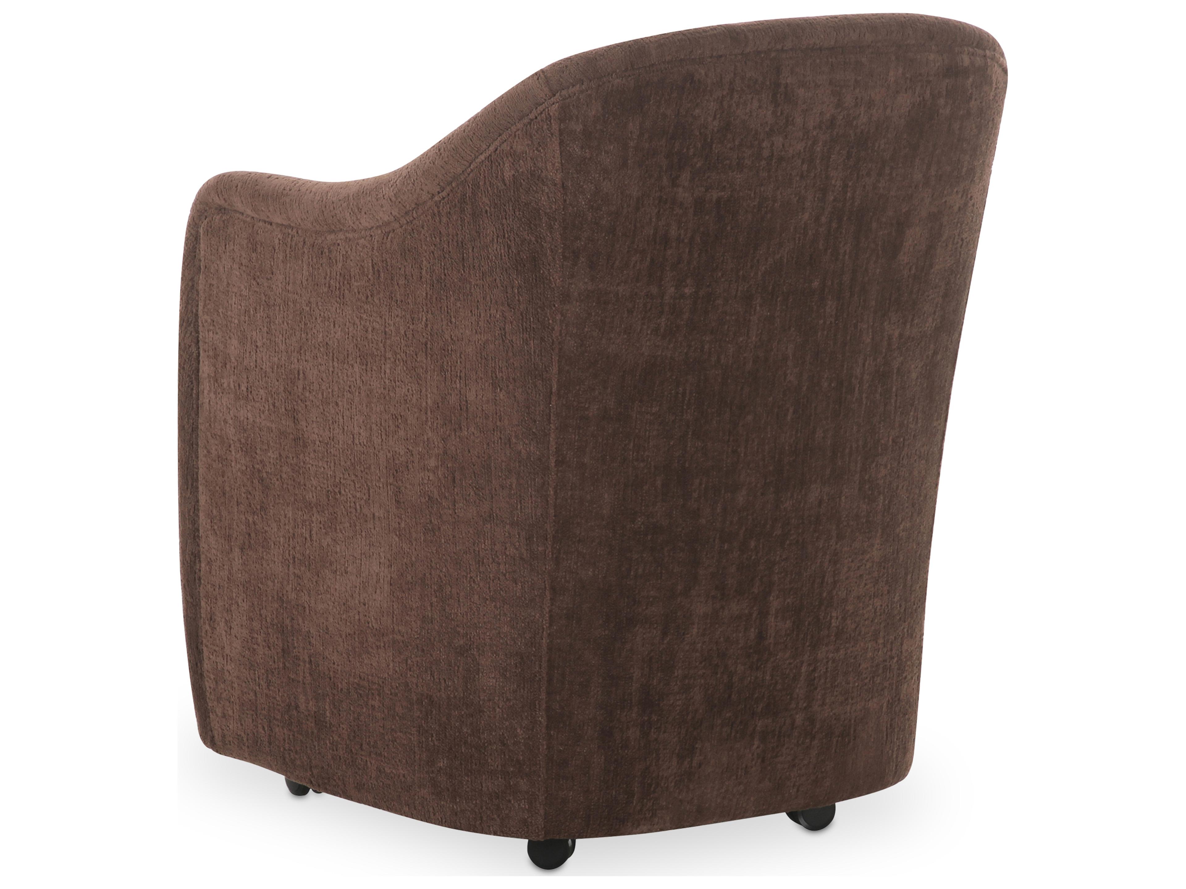 Moe's Home Drava Rolling Dining Chair Dark Brown