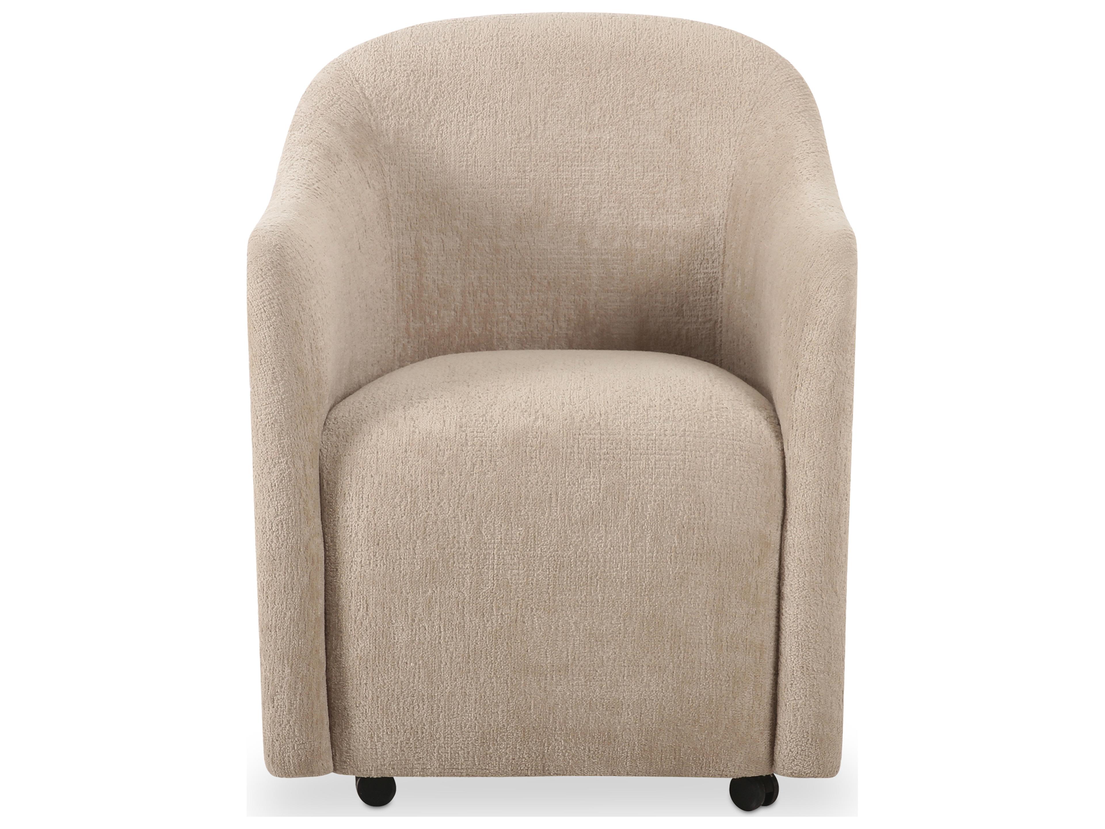 Moe's Home Drava Rolling Dining Chair Beige