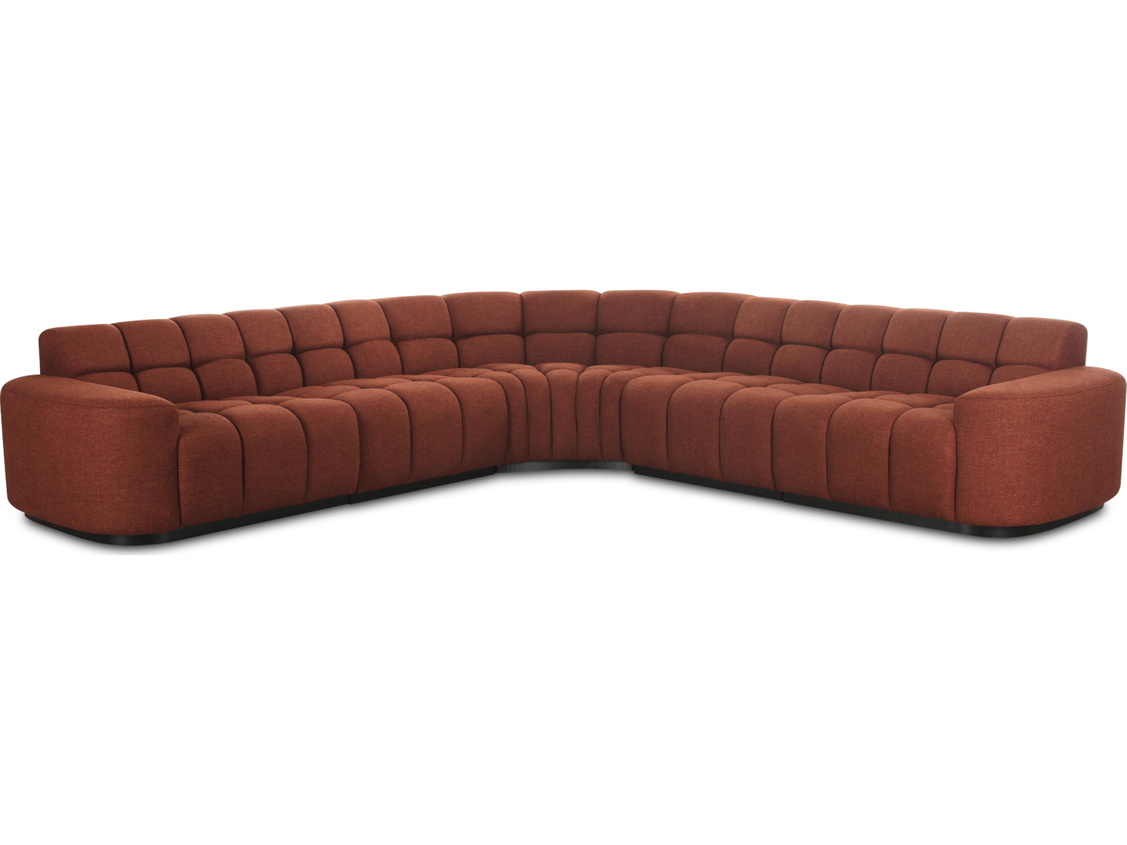Moe's Home Roman L-Shaped Sectional Rust