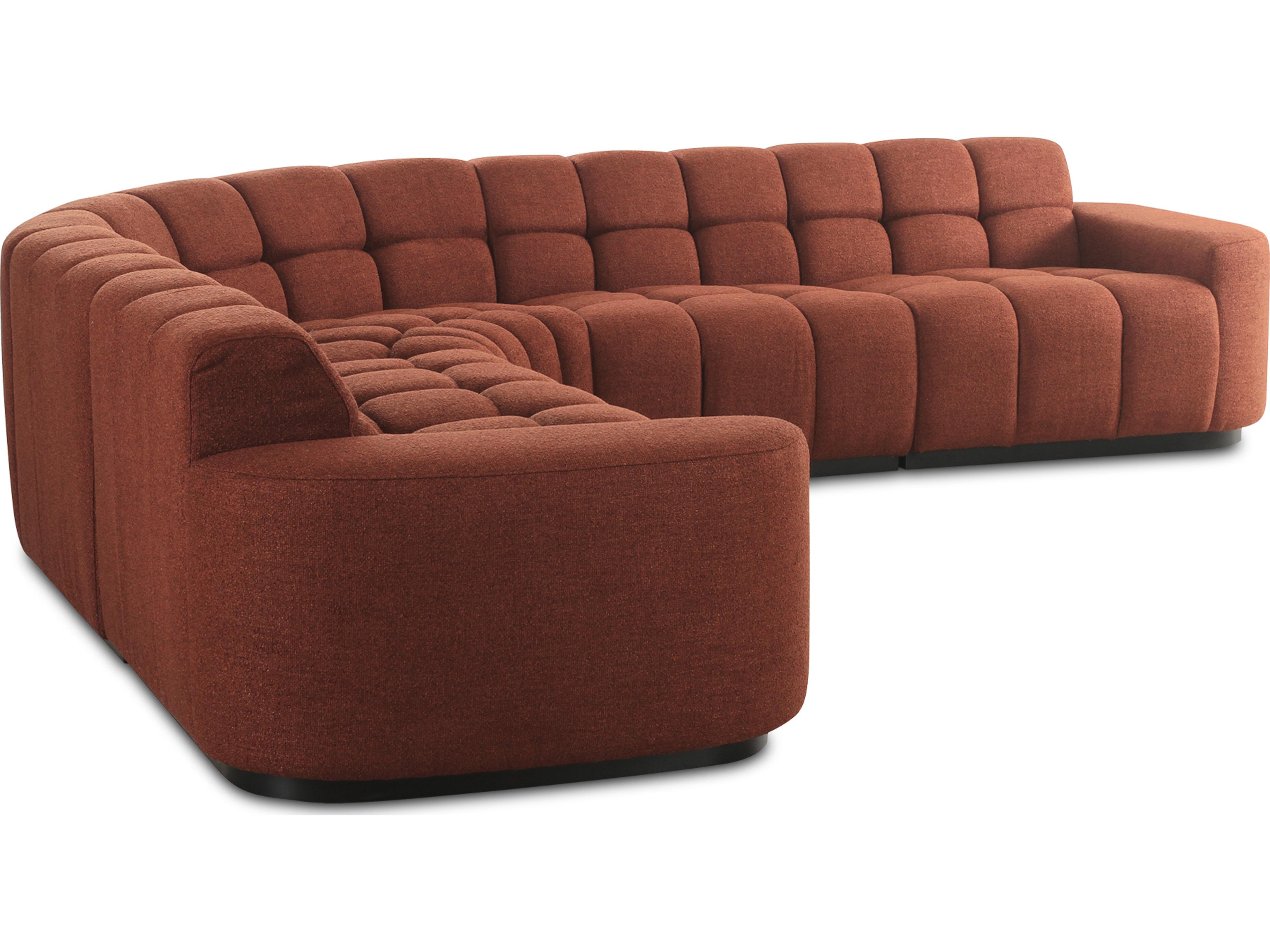 Moe's Home Roman L-Shaped Sectional Rust