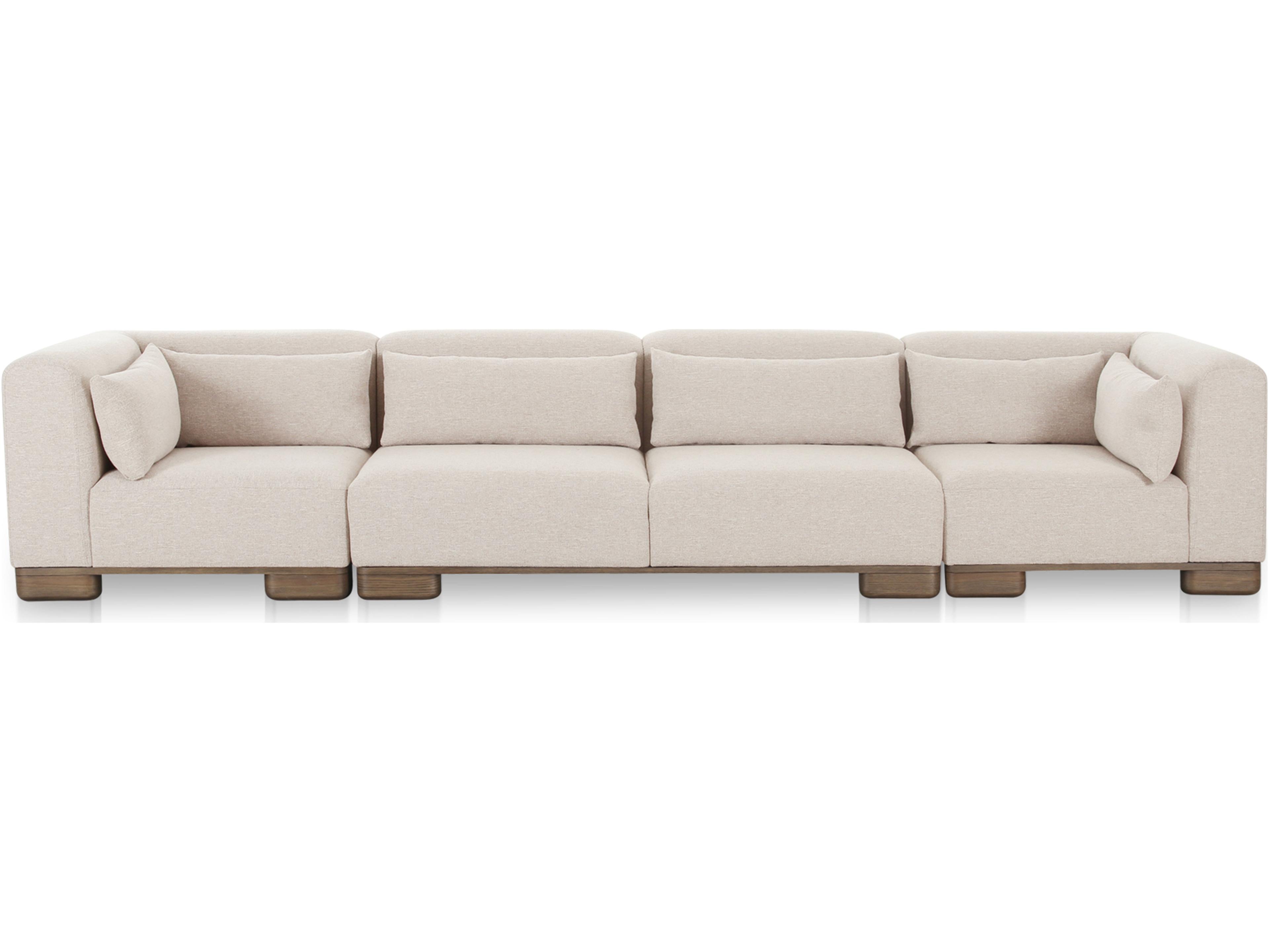 June Beige Upholstered Sofa