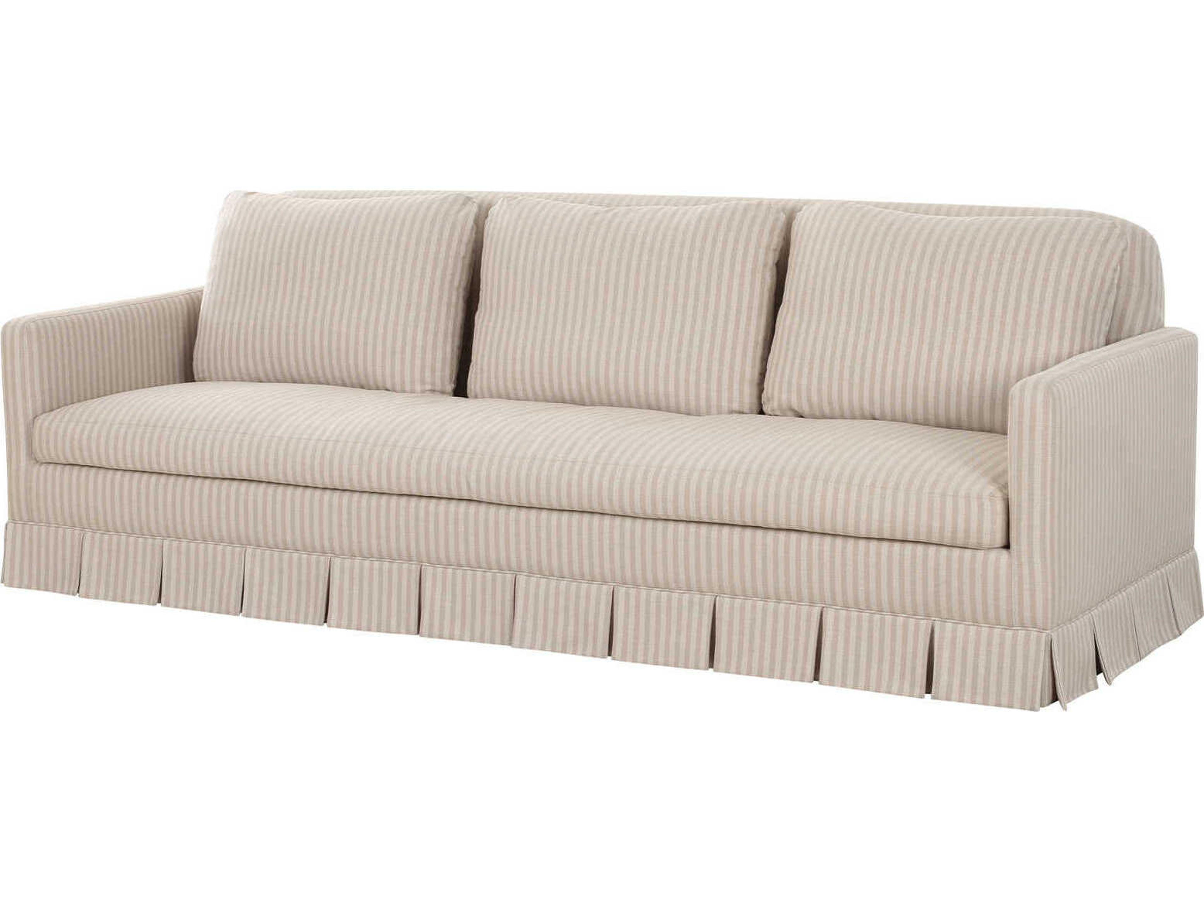 Pellicano Beige Stripe Upholstered Sofa