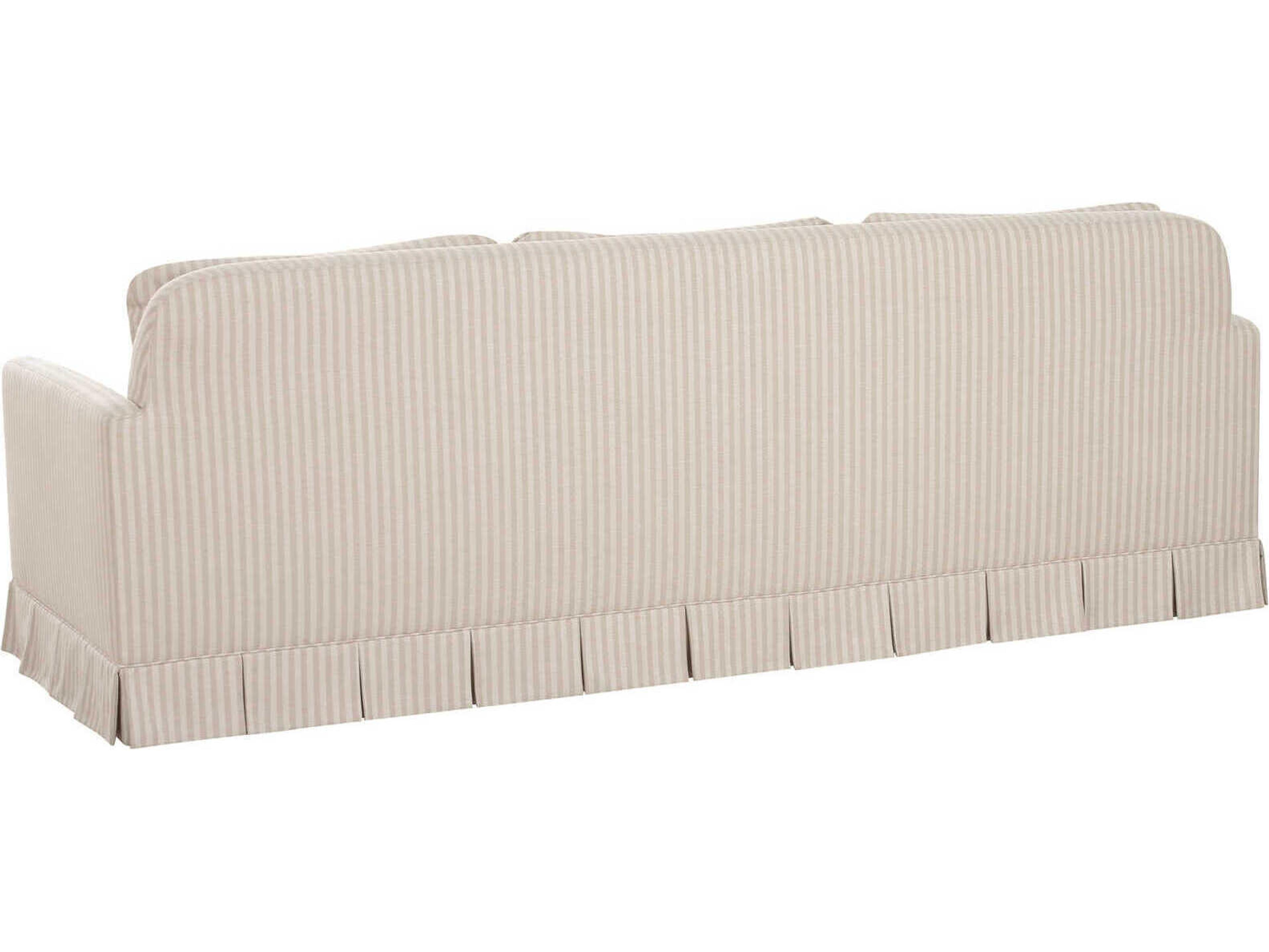 Moe's Home Pellicano Beige Stripe Upholstered Sofa