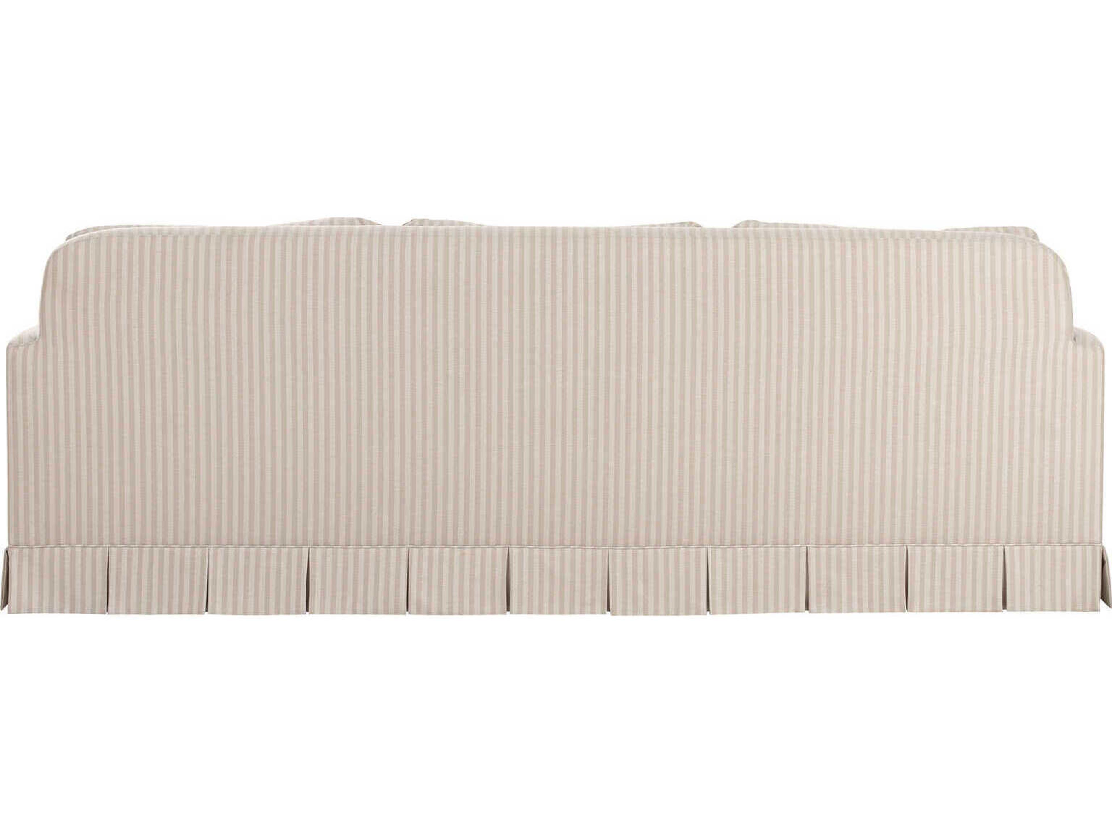 Moe's Home Pellicano Beige Stripe Upholstered Sofa
