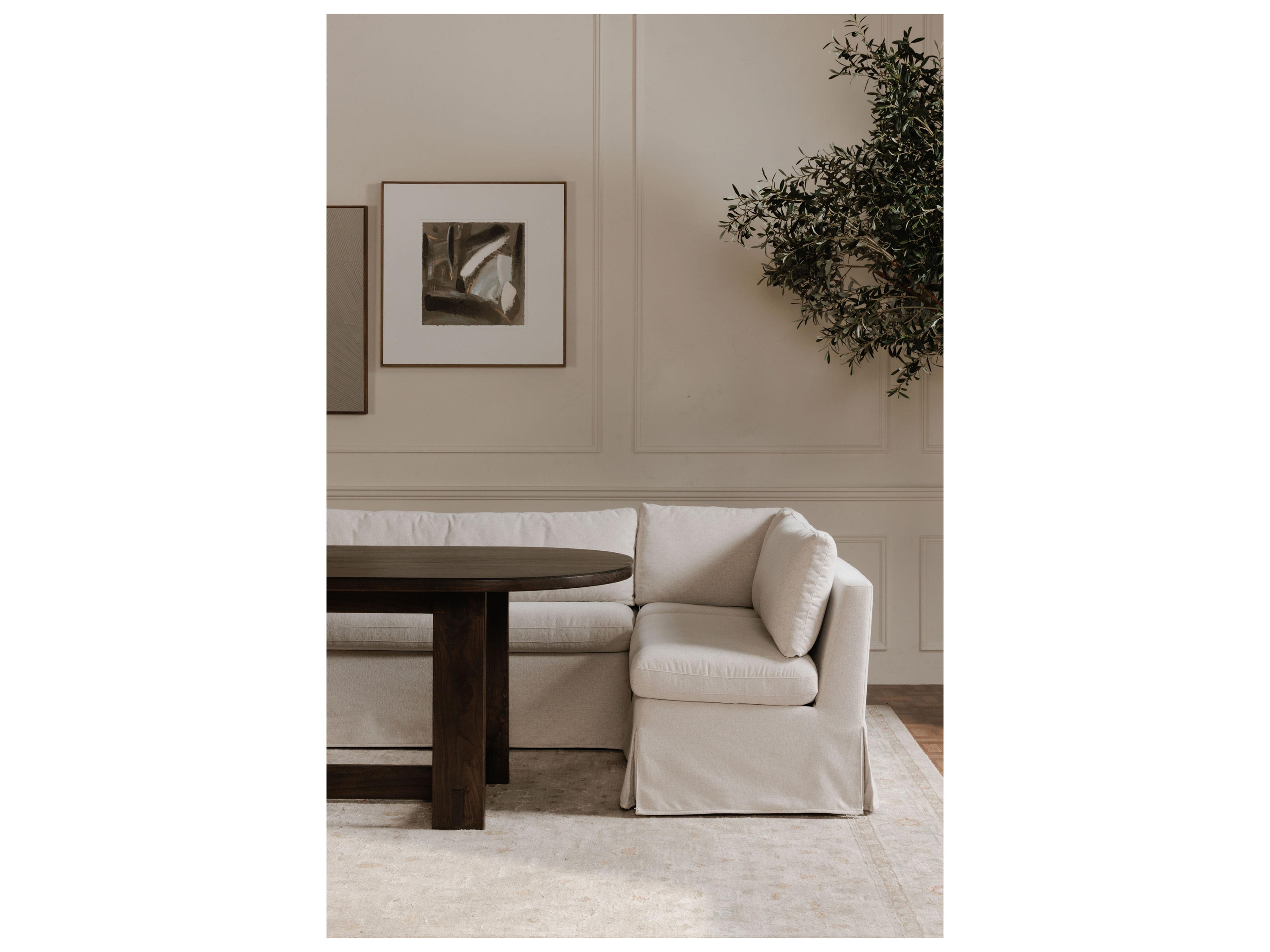 Moe's Home Fable Beige Upholstered Sectional Sofa