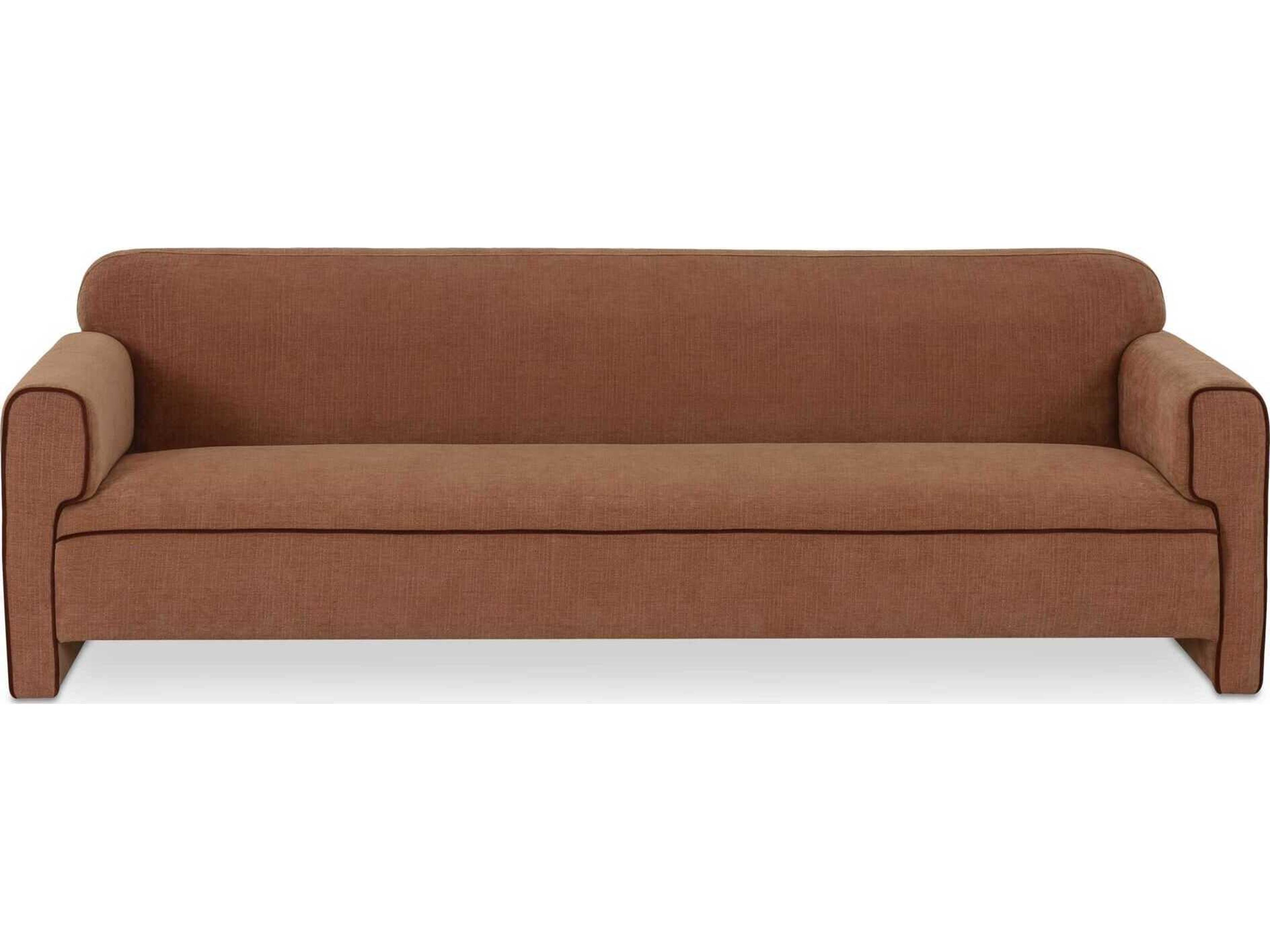 Moe's Home Leo Light Brown Upholstered Sofa