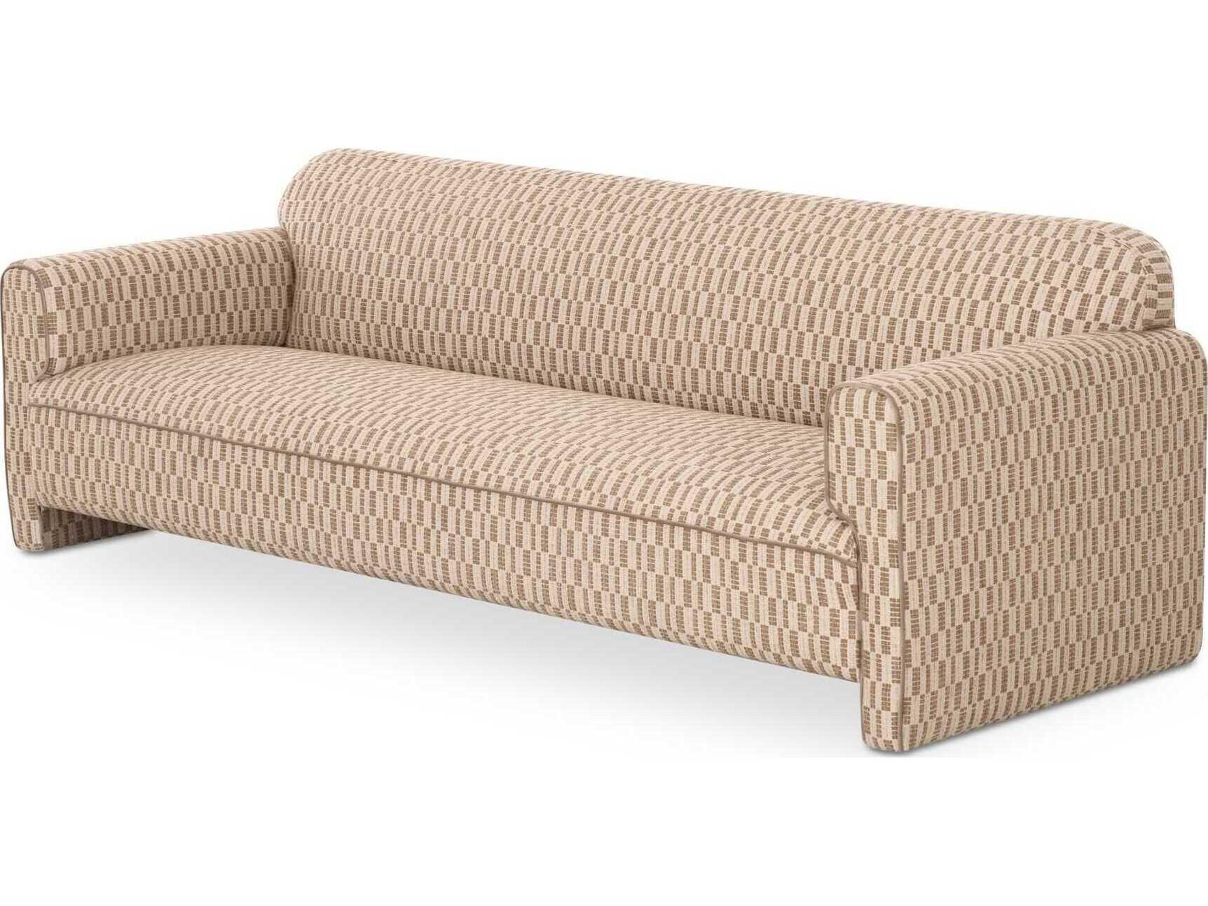 Leo Taupe Tan Upholstered Sofa
