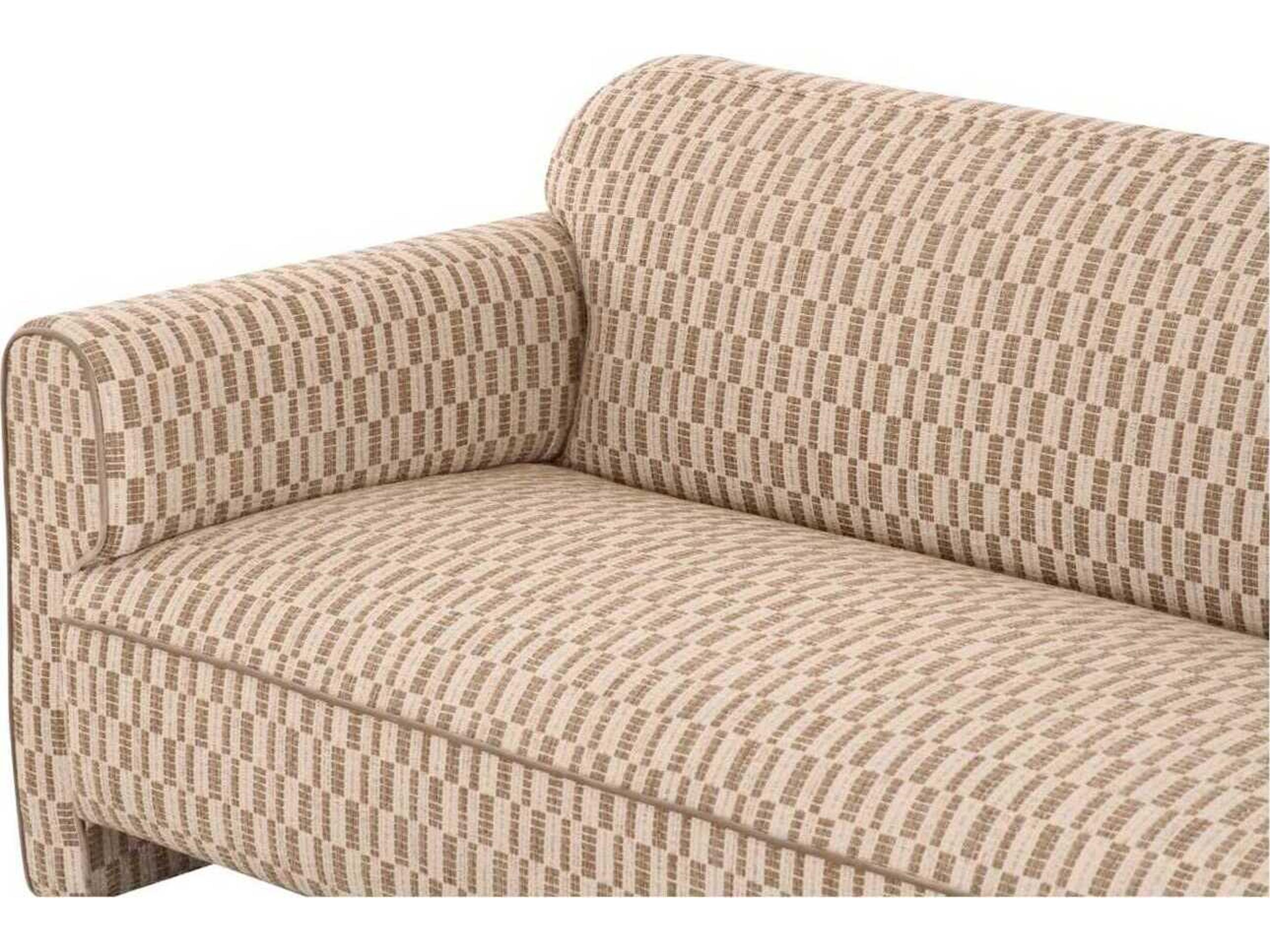 Moe's Home Leo Taupe Tan Upholstered Sofa