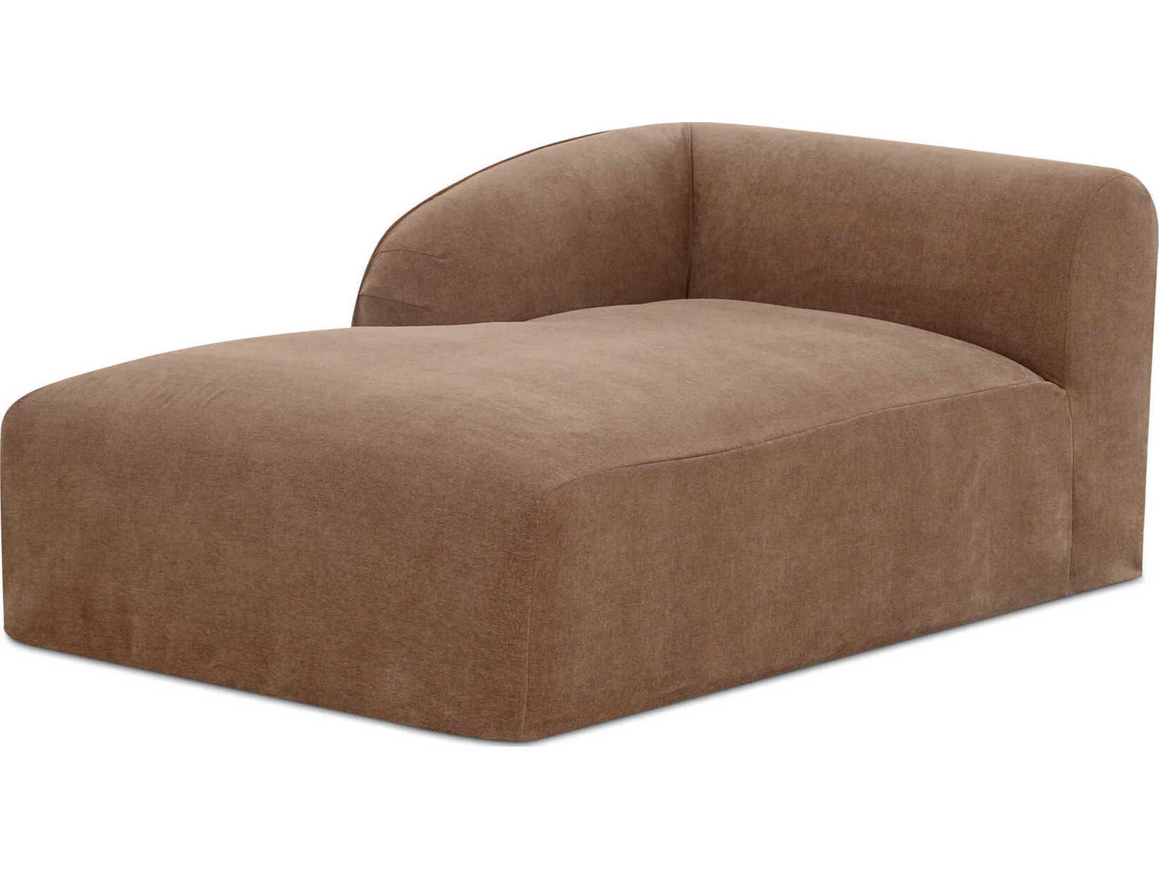 Moe's Home Isla Brown Upholstered Chaise