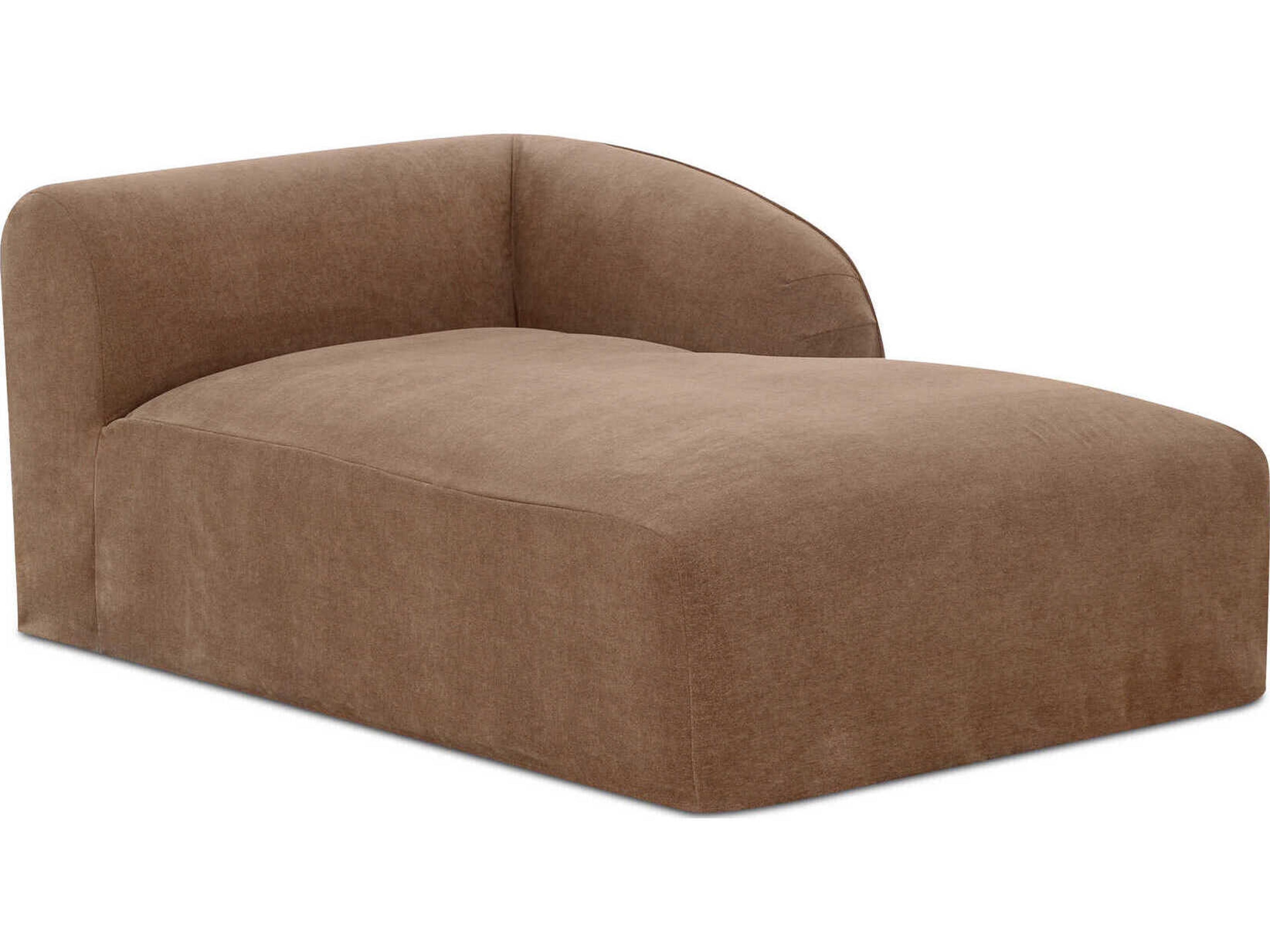 Moe's Home Isla Brown Upholstered Chaise