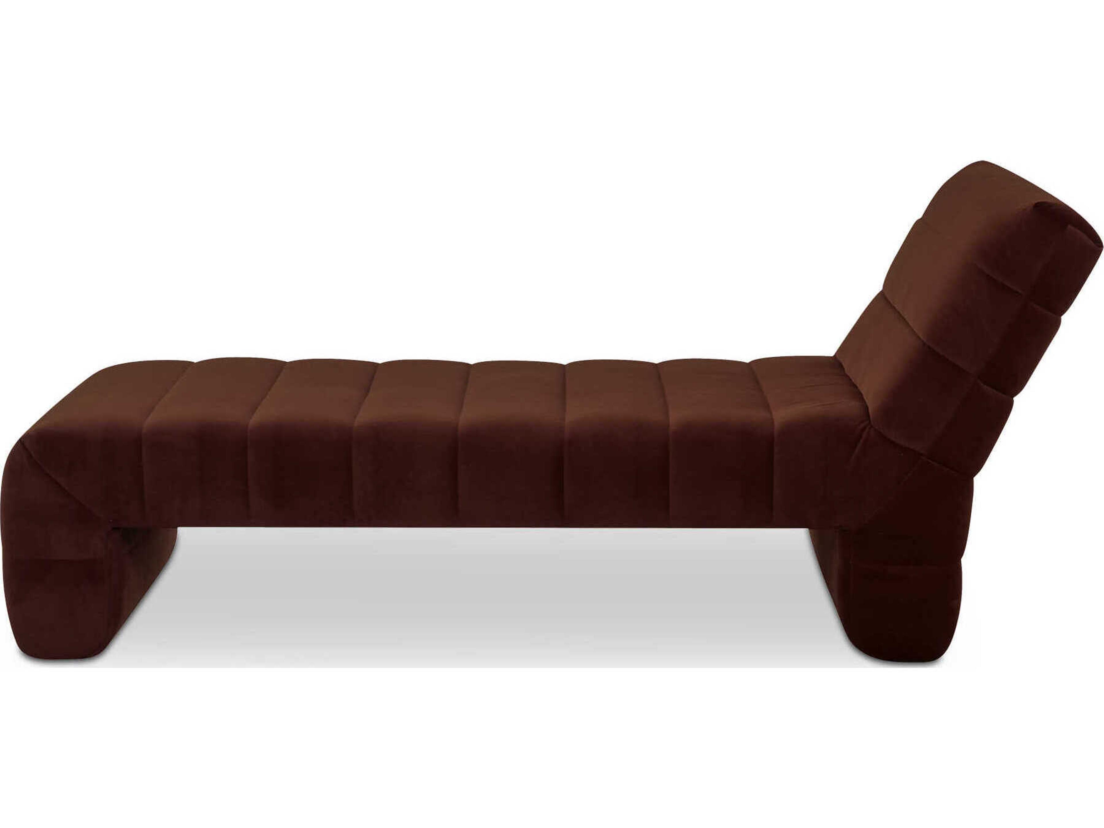 Moe's Home Verity Brown Upholstered Chaise