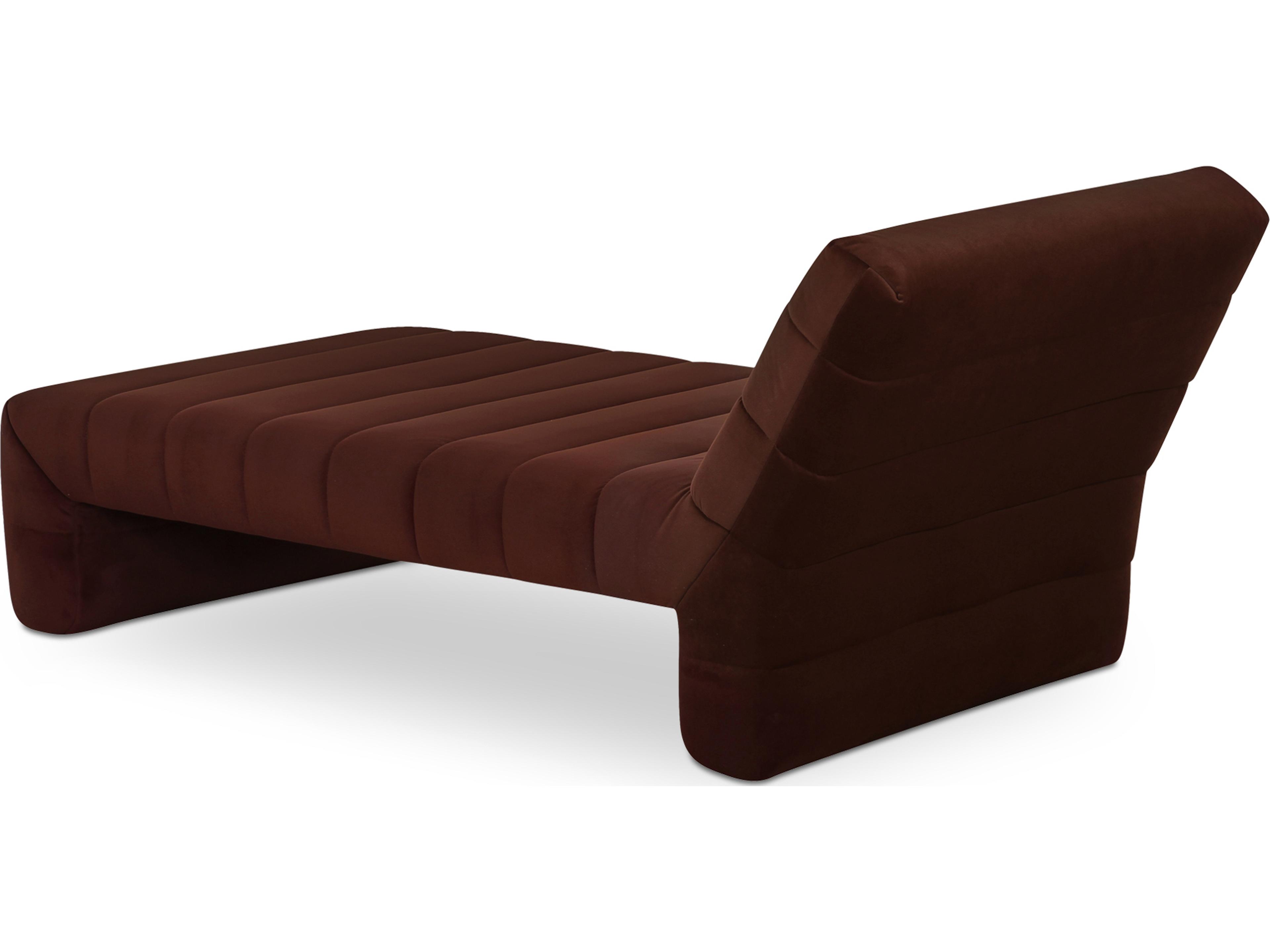 Moe's Home Verity Brown Upholstered Chaise