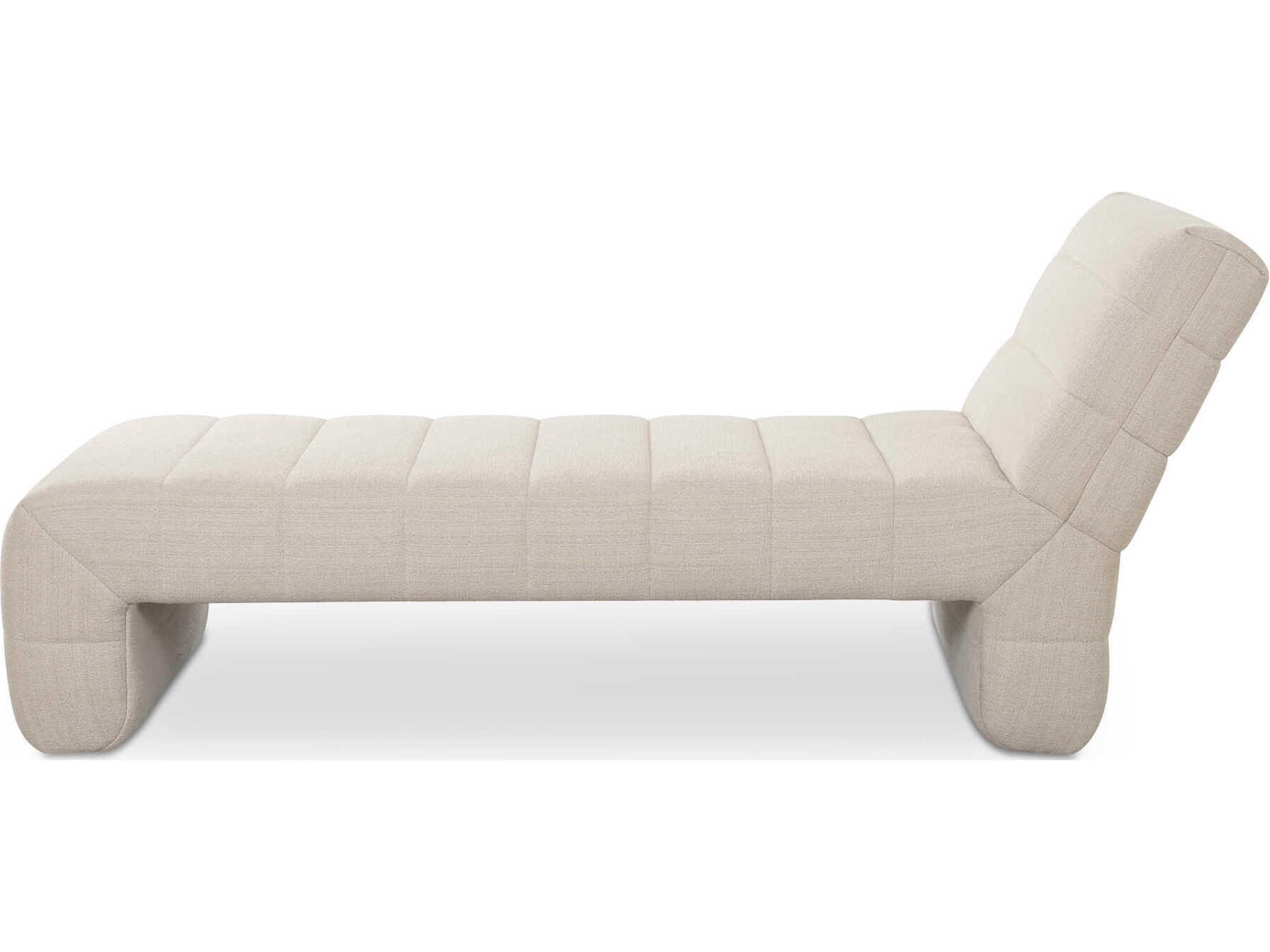 Moe's Home Verity Beige Upholstered Chaise