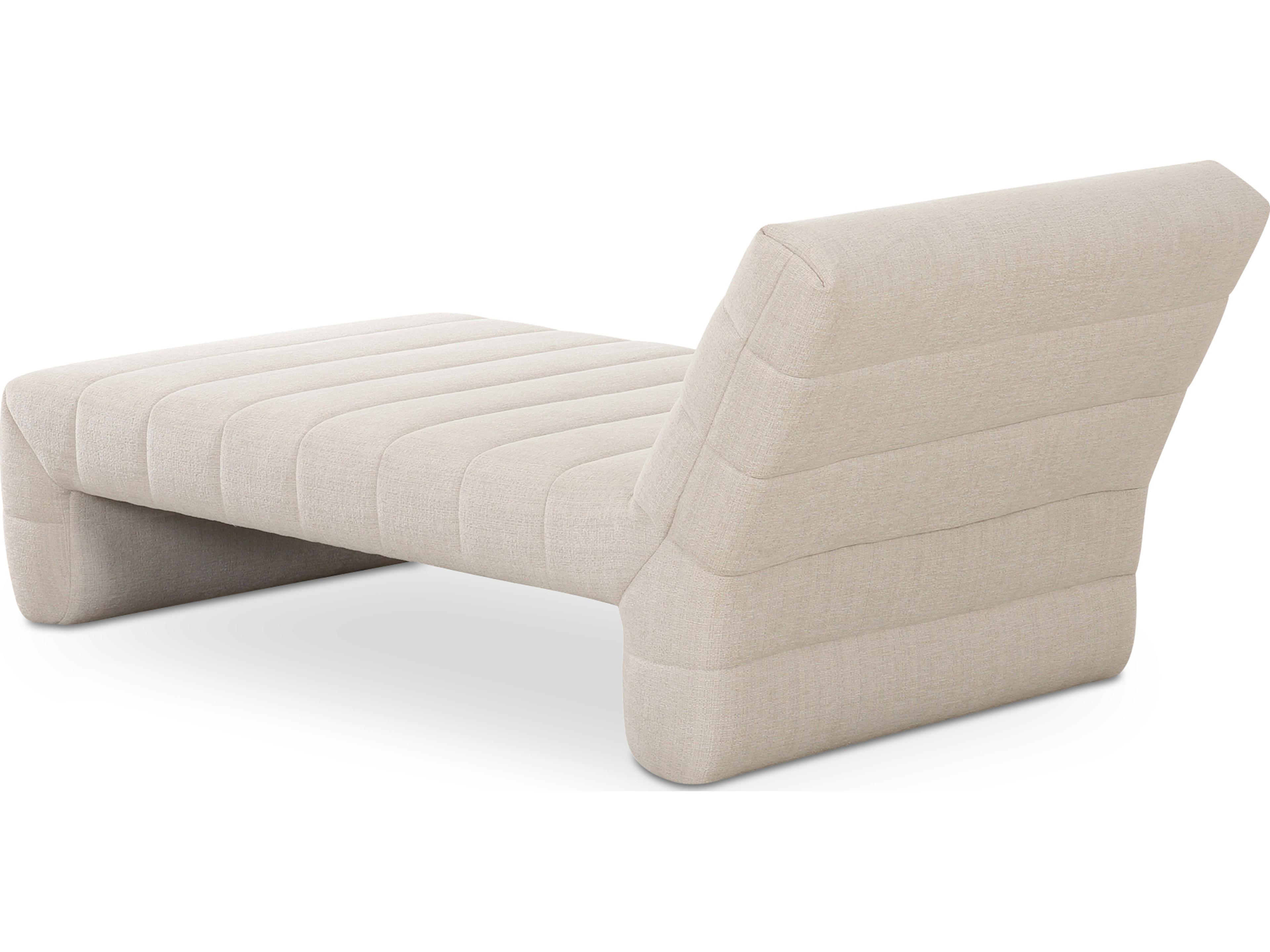 Moe's Home Verity Beige Upholstered Chaise