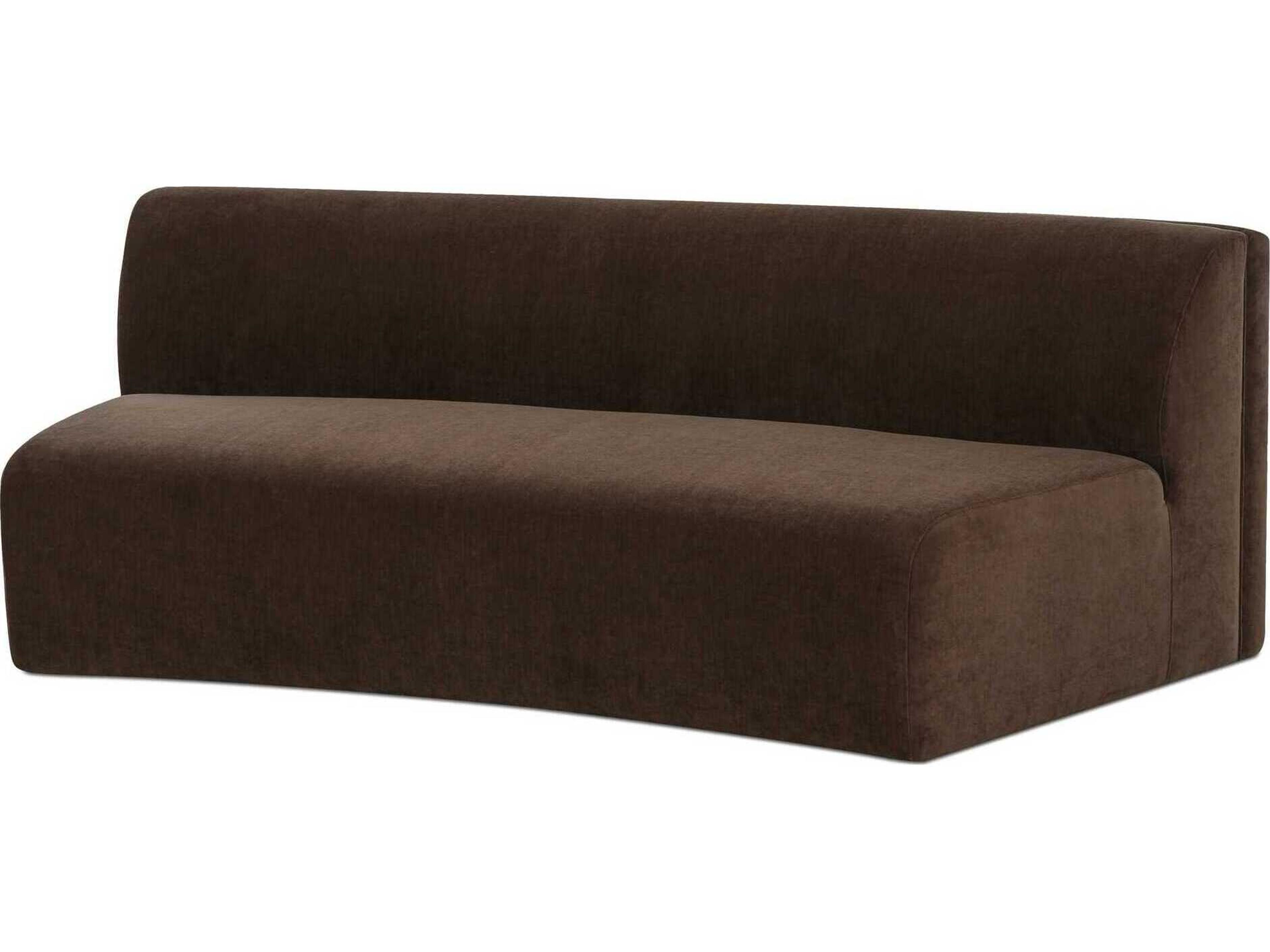 Naomi Brown Upholstered Concave Modular