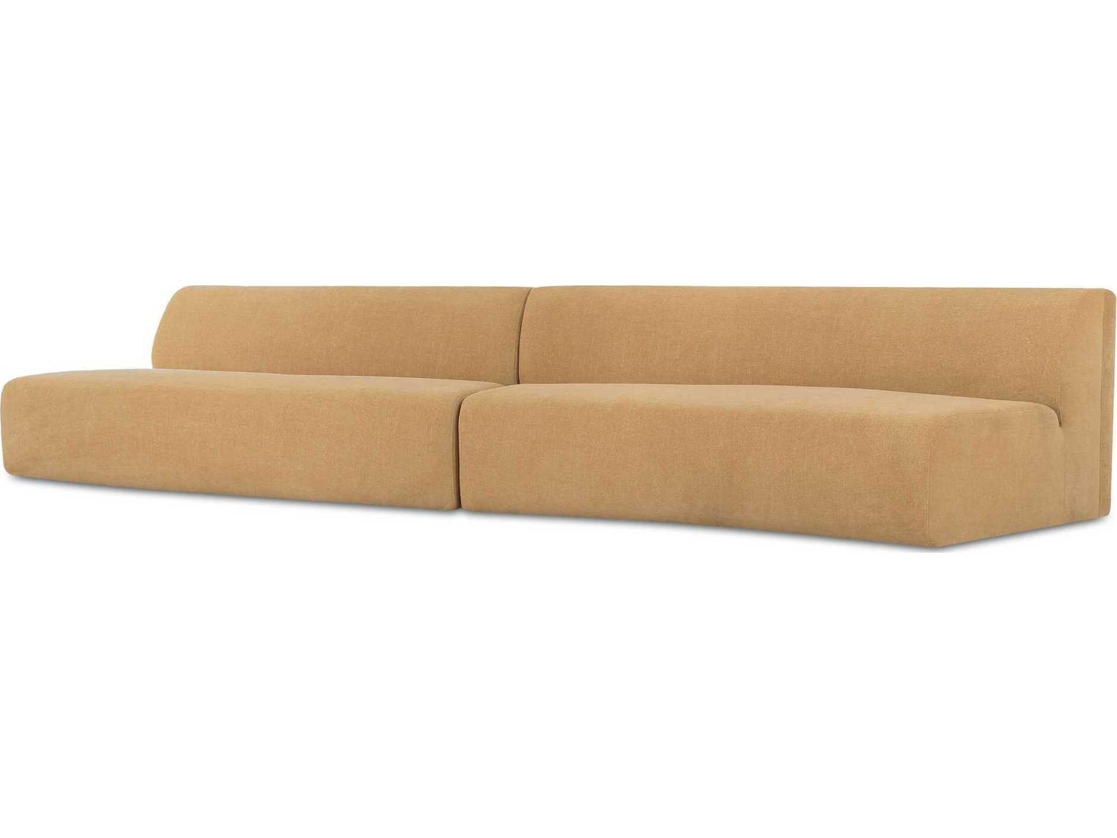 Naomi Upholstered Wave Sectional Sofa