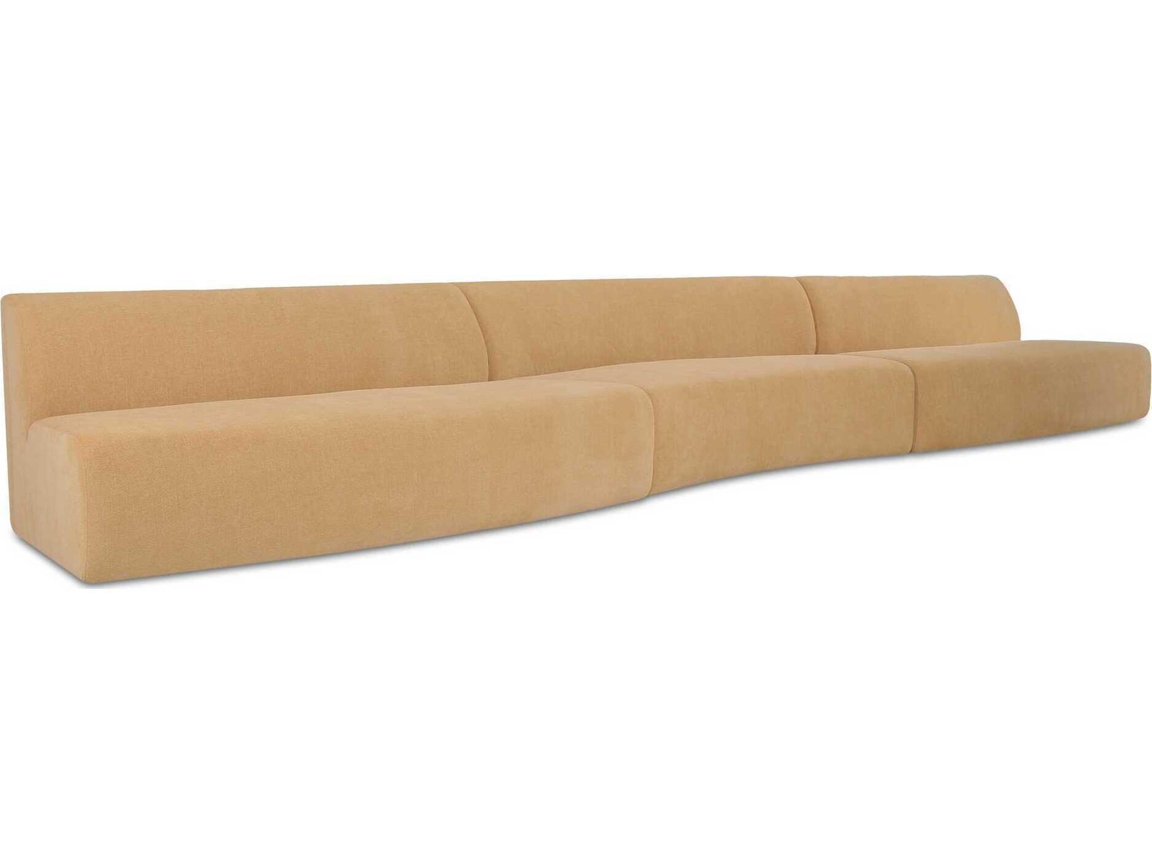 Naomi Upholstered Wave Sectional Sofa