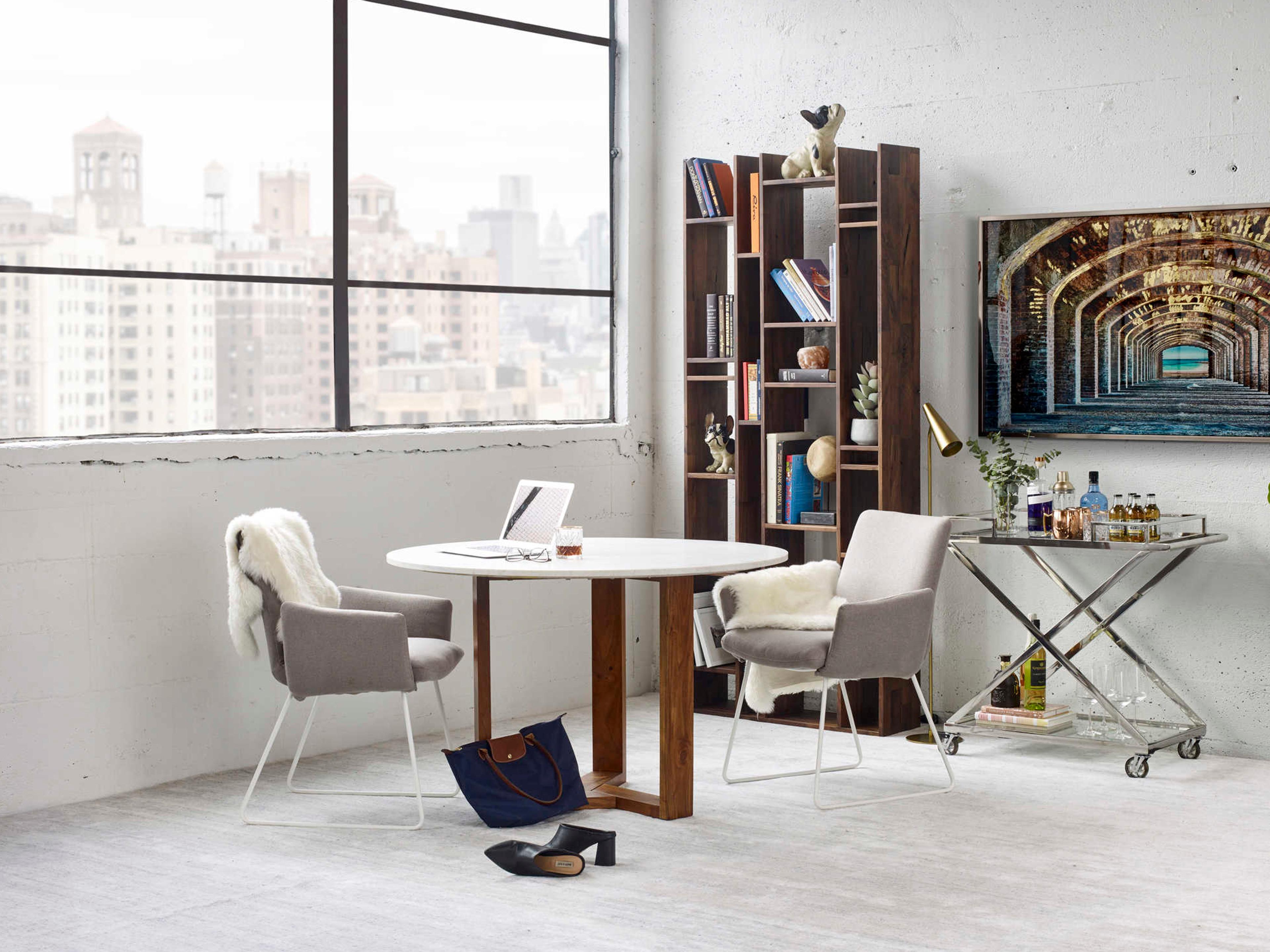 Moe's Home Trumpet LED Antique Brass Floor Lamp