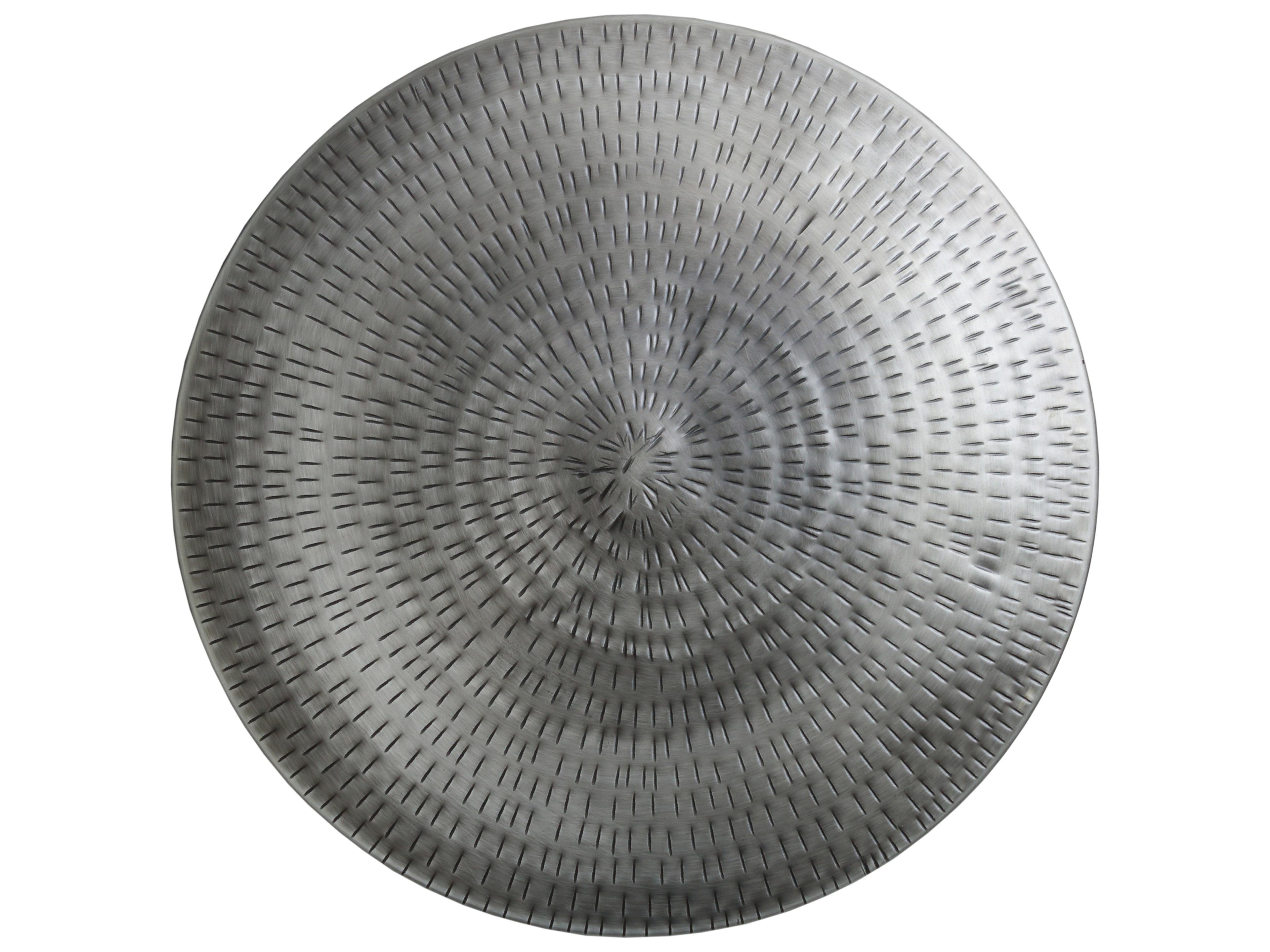 Moe's Home Arthur Round Metal Antique Nickel End Table