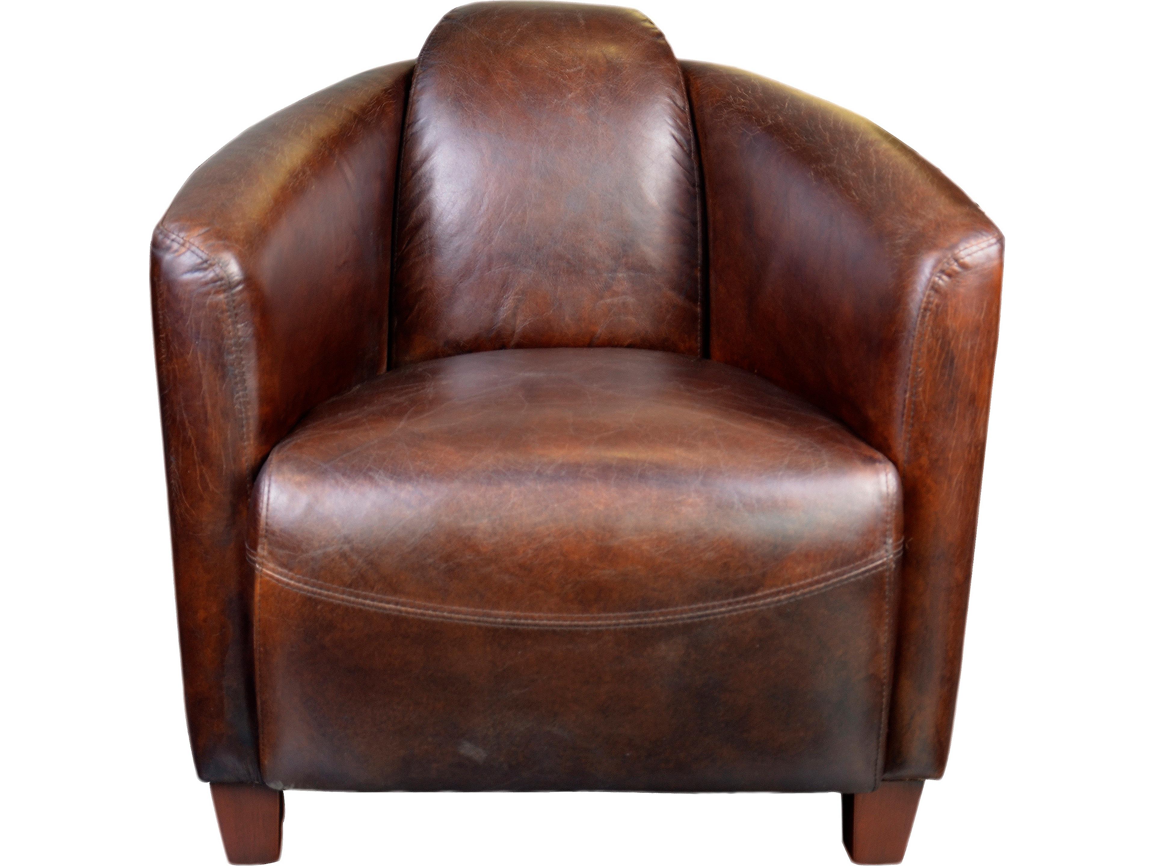 Salzburg Leather Club Chair Modern Accent