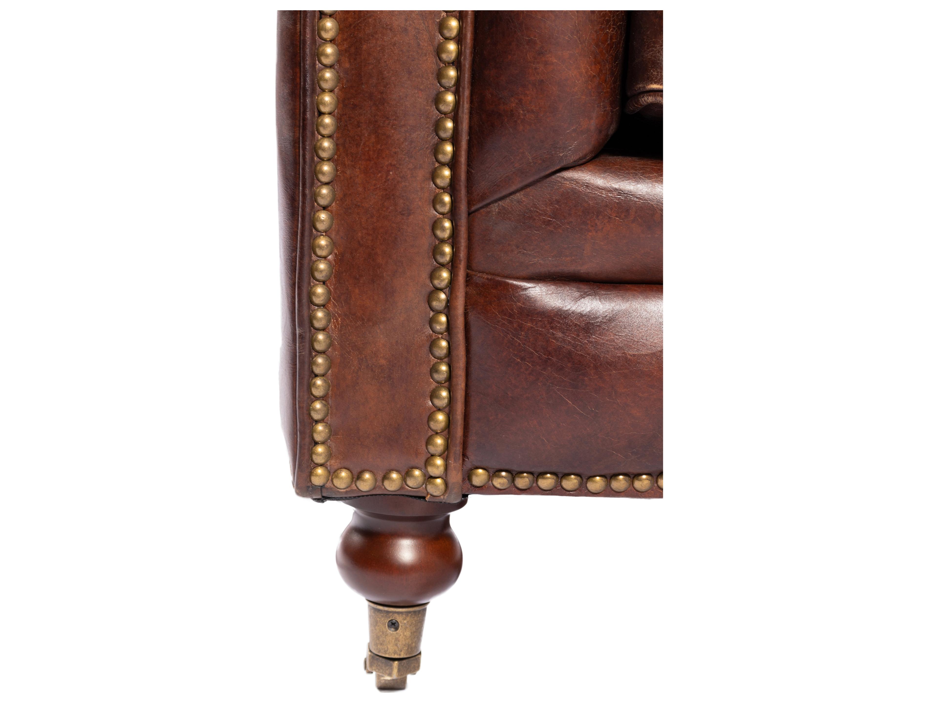 Moe's Home Accent Brown Leather Sofa