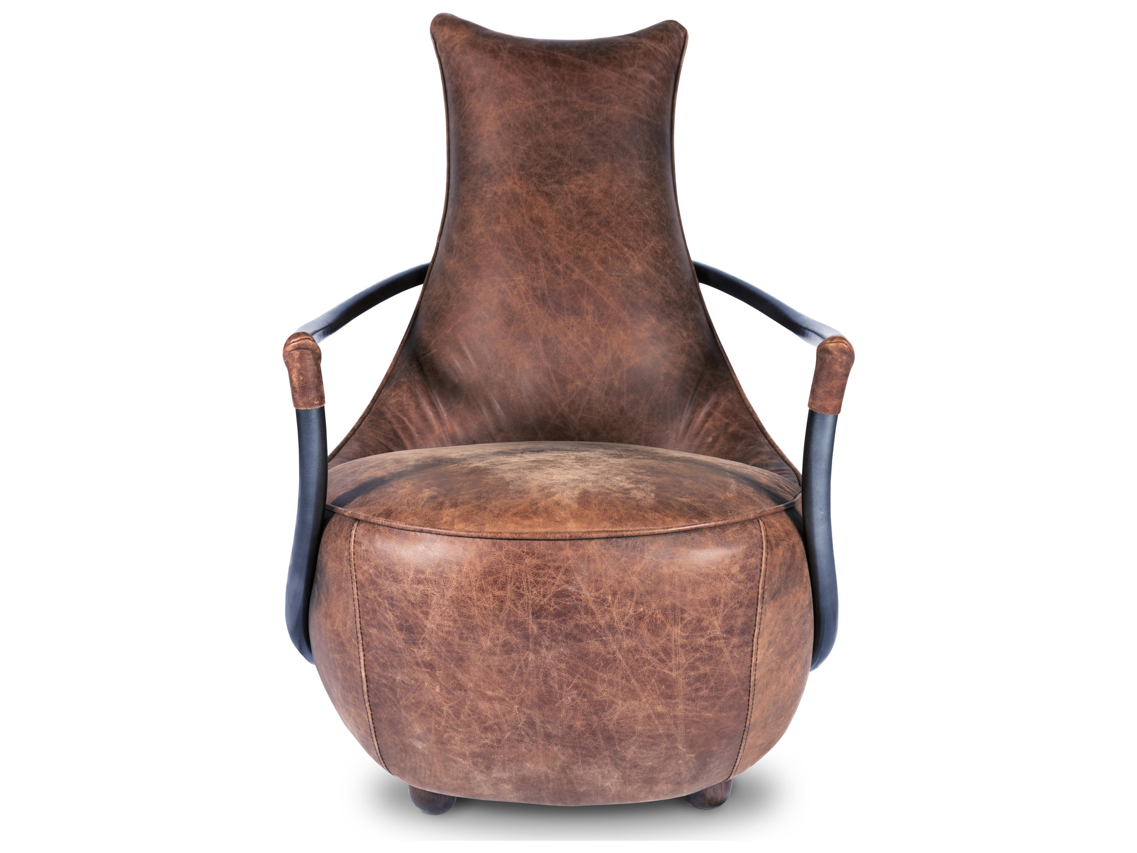 Moe's Home Brown Leather Accent Chair