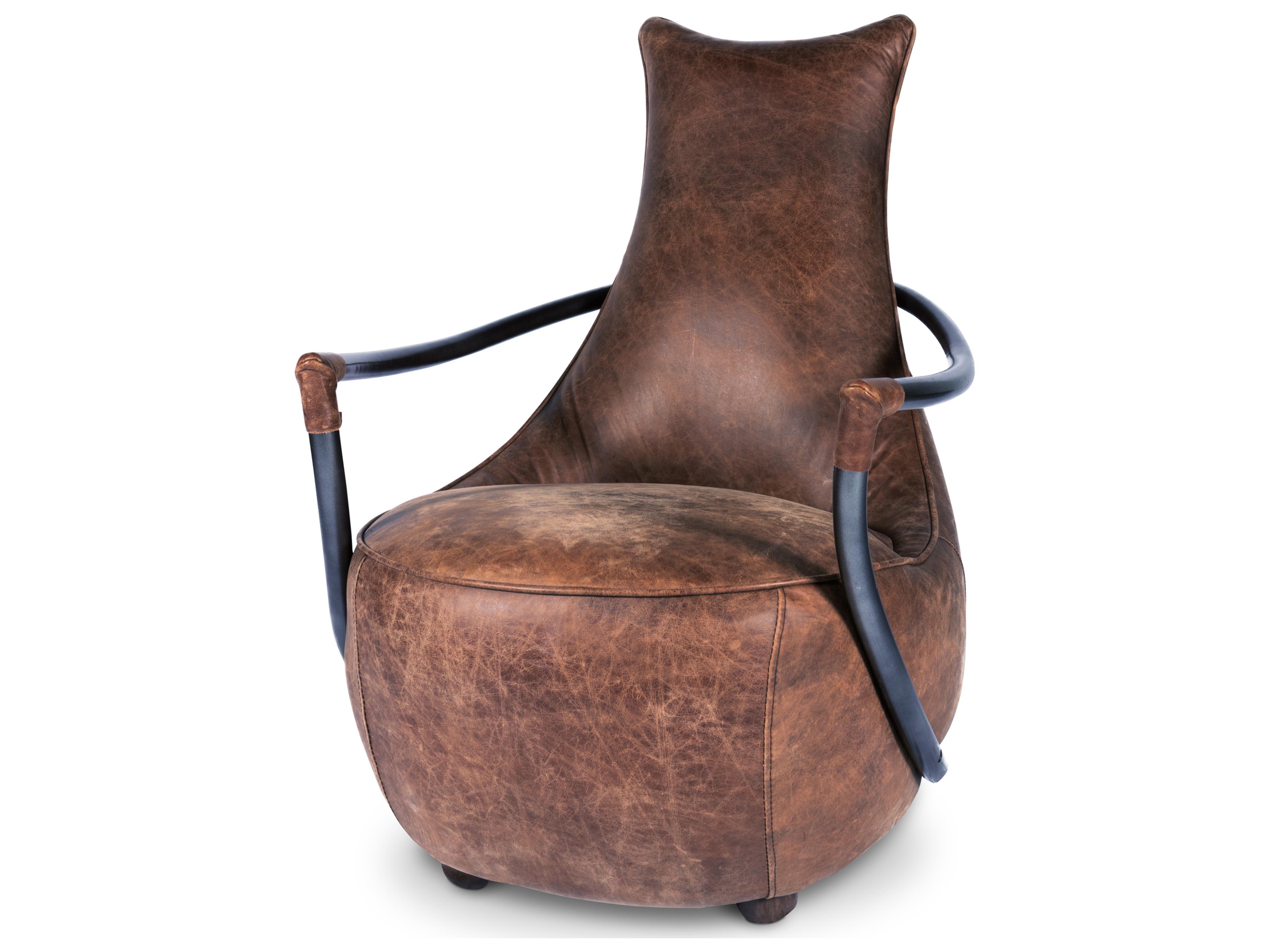Moe's Home Brown Leather Accent Chair