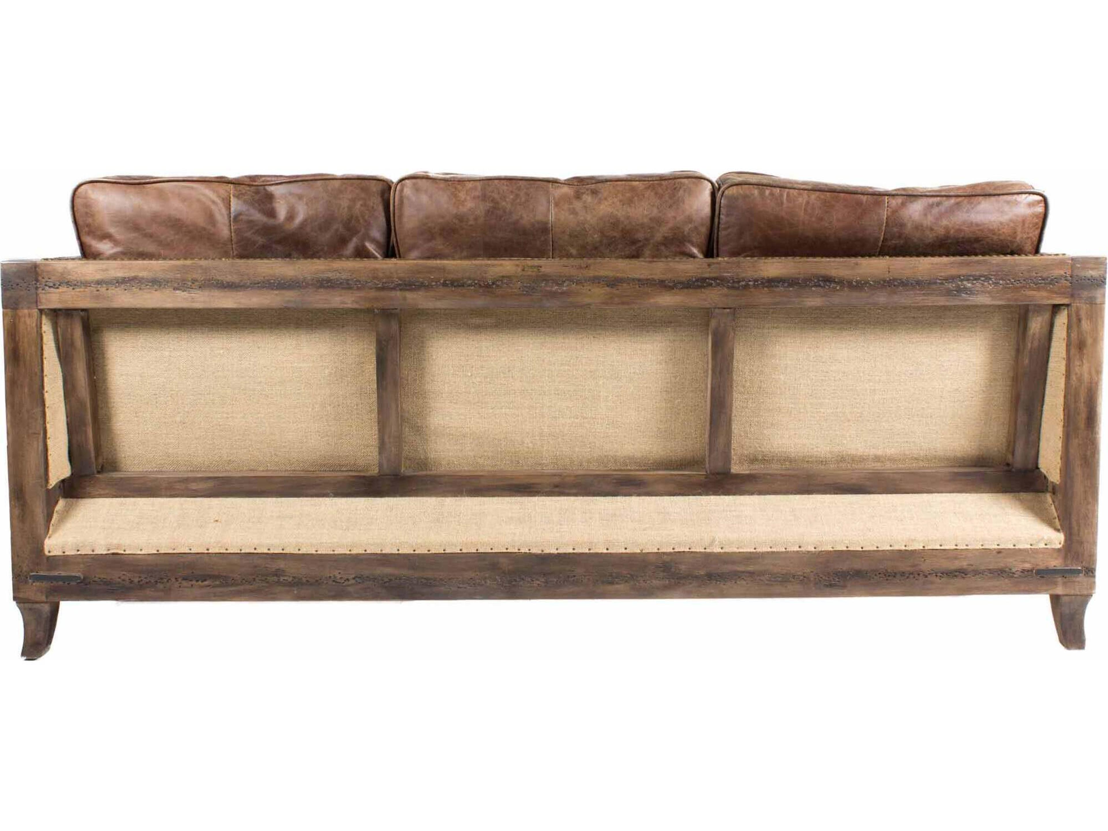 Moe's Home Accent Brown Leather Sofa