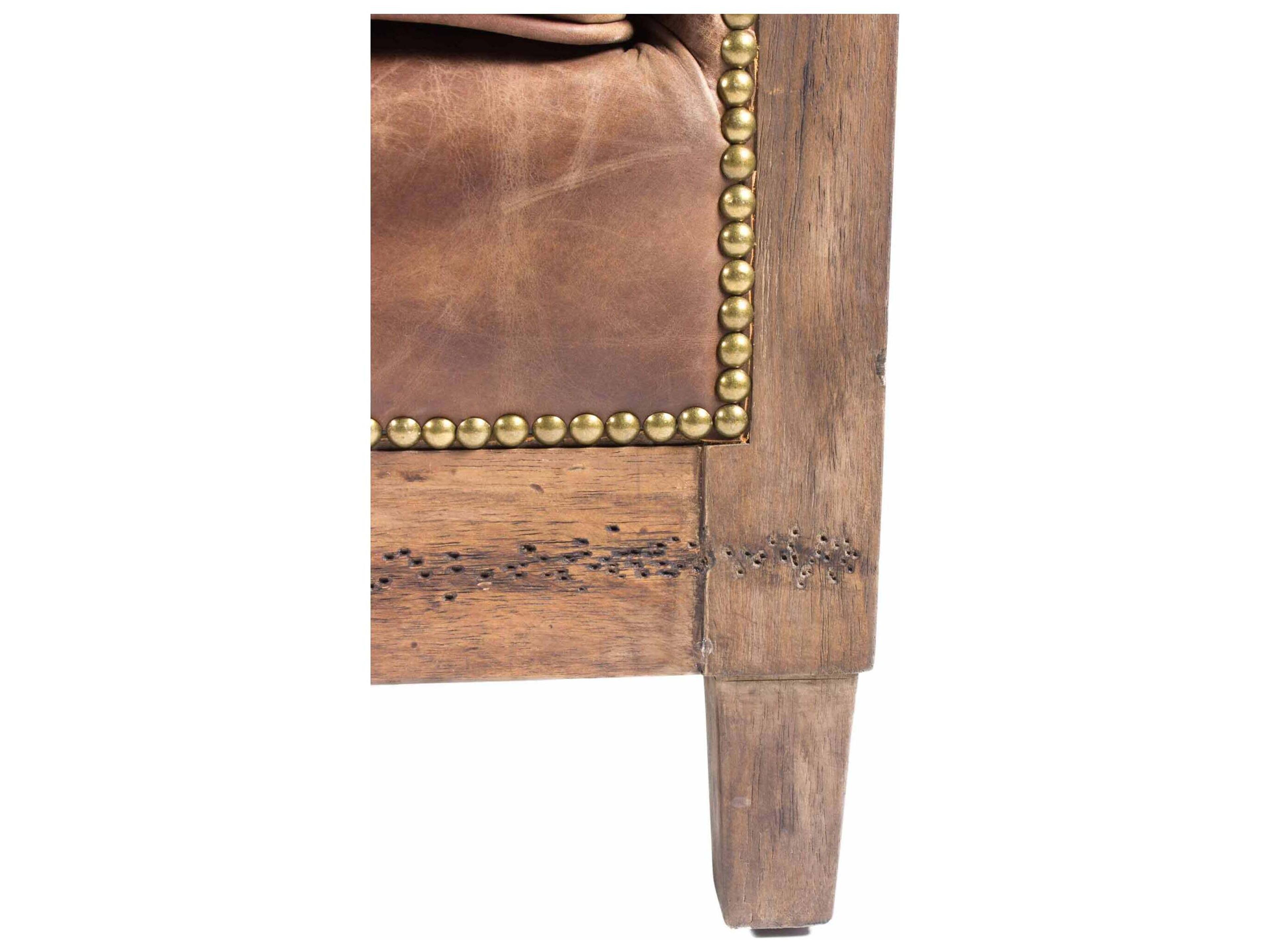 Moe's Home Accent Brown Leather Sofa