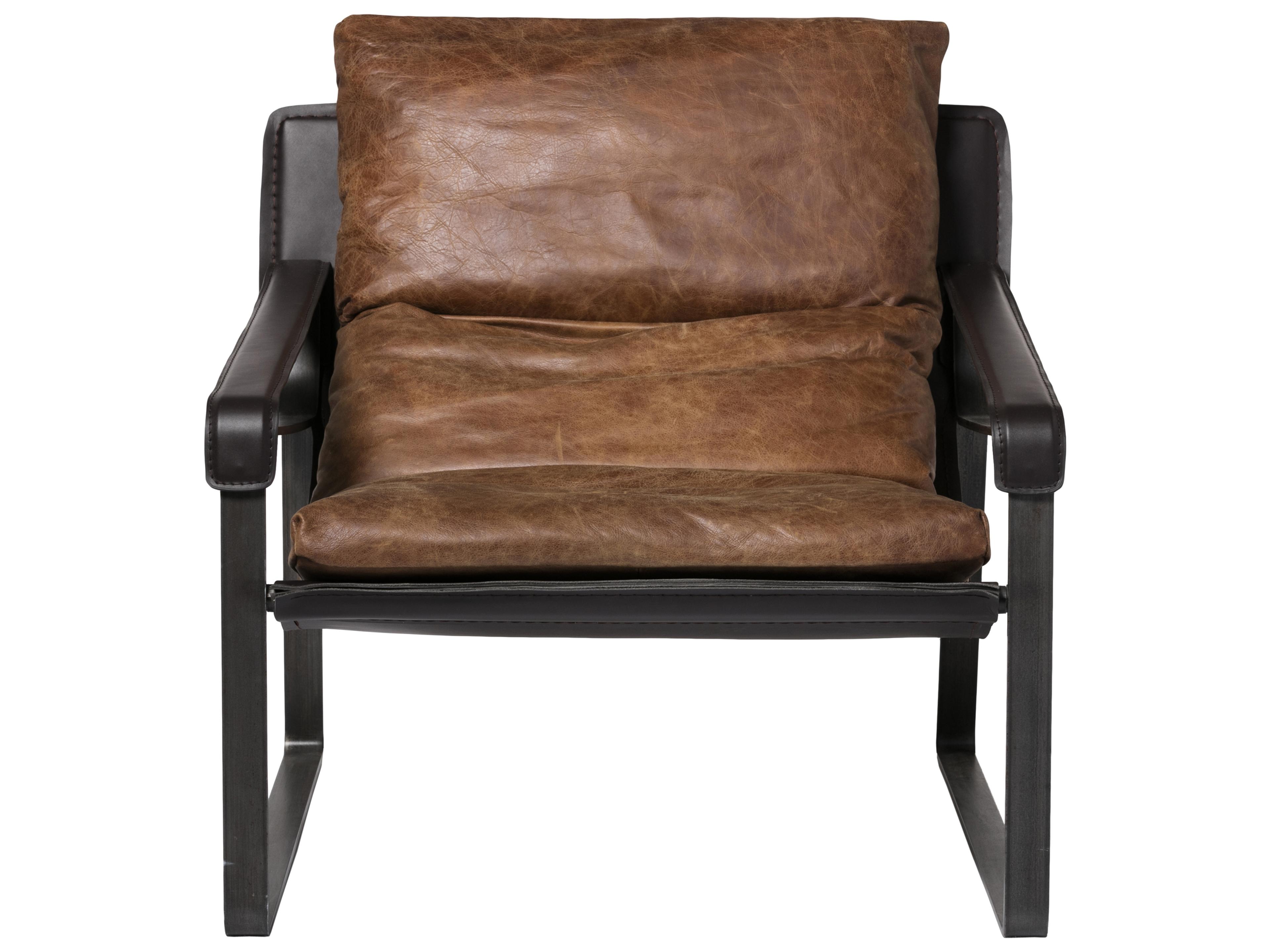 Moe's Home Connor Brown Leather Accent Chair