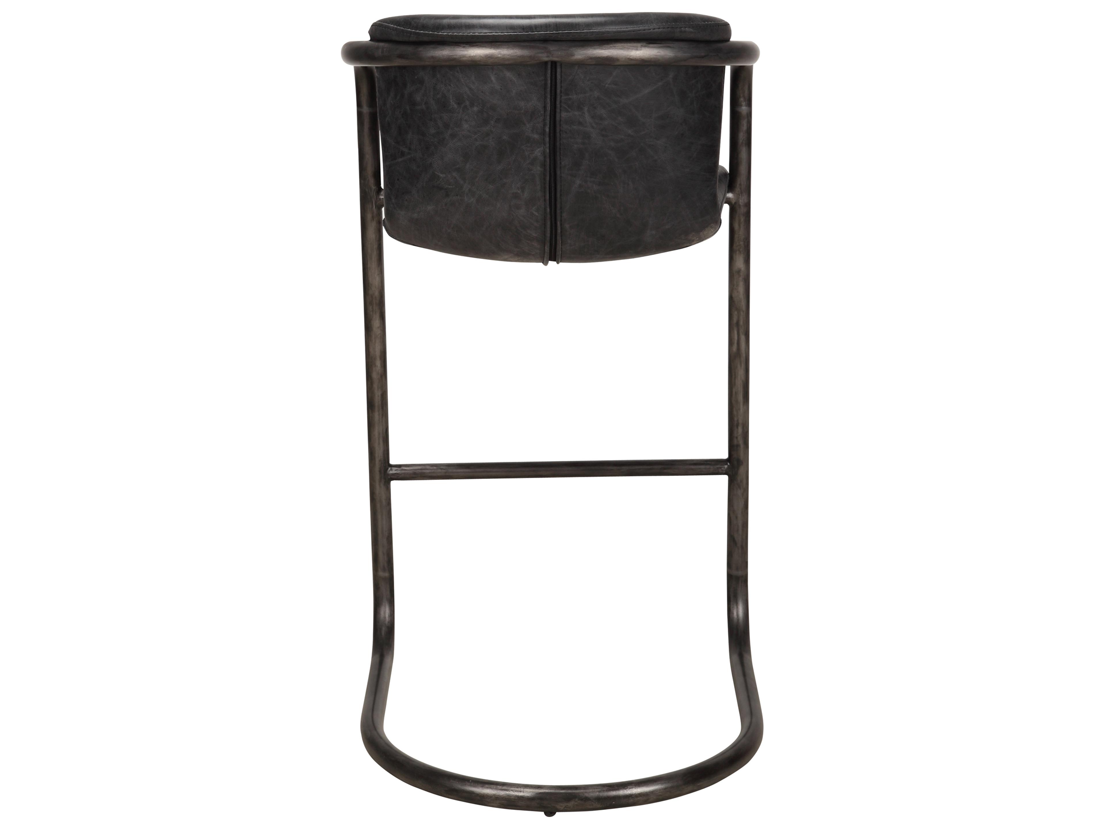 Moe's Home Freeman Leather Bar Stool - Set of Two