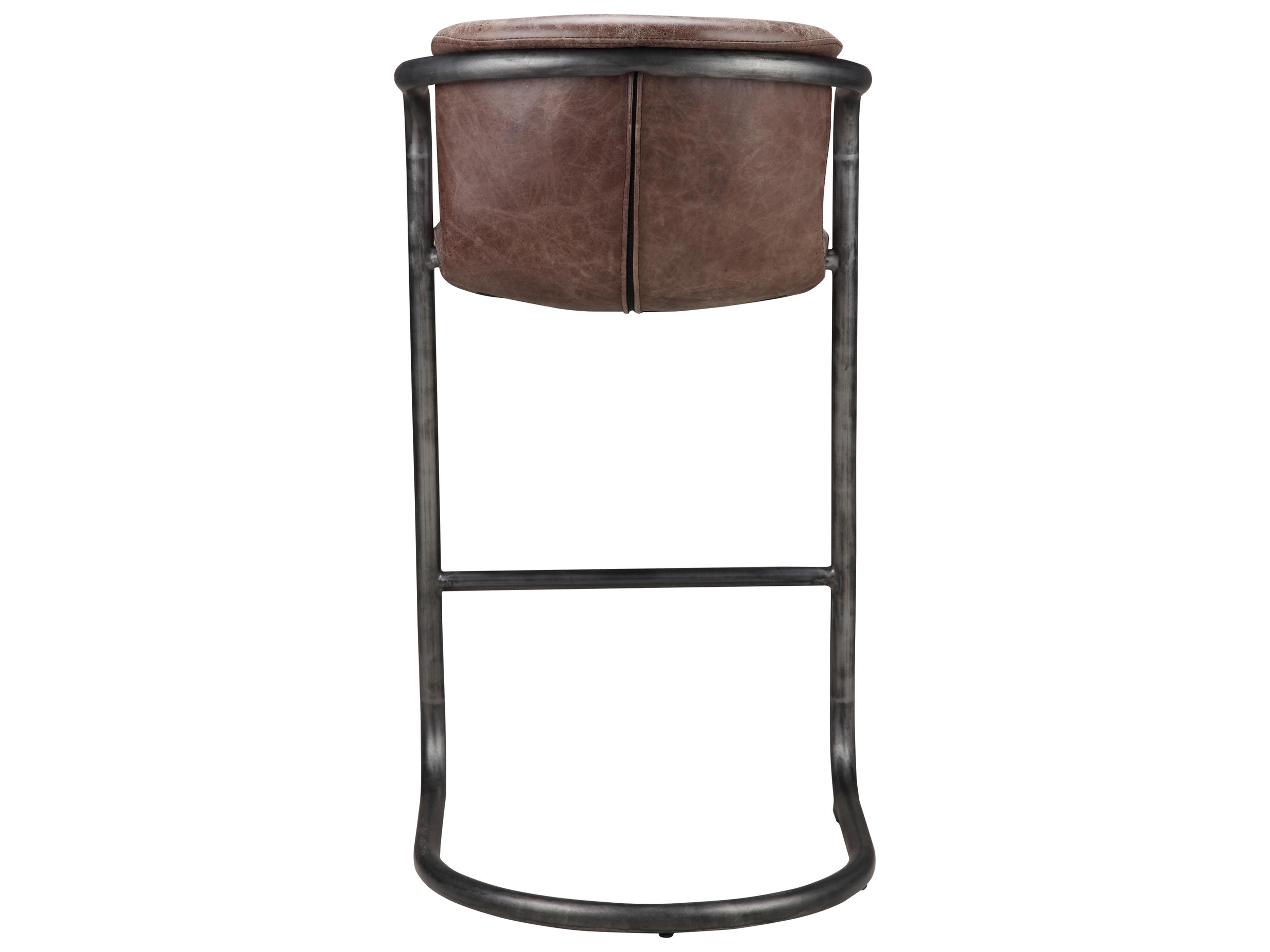 Moe's Home Freeman Leather Bar Stool - Set of Two