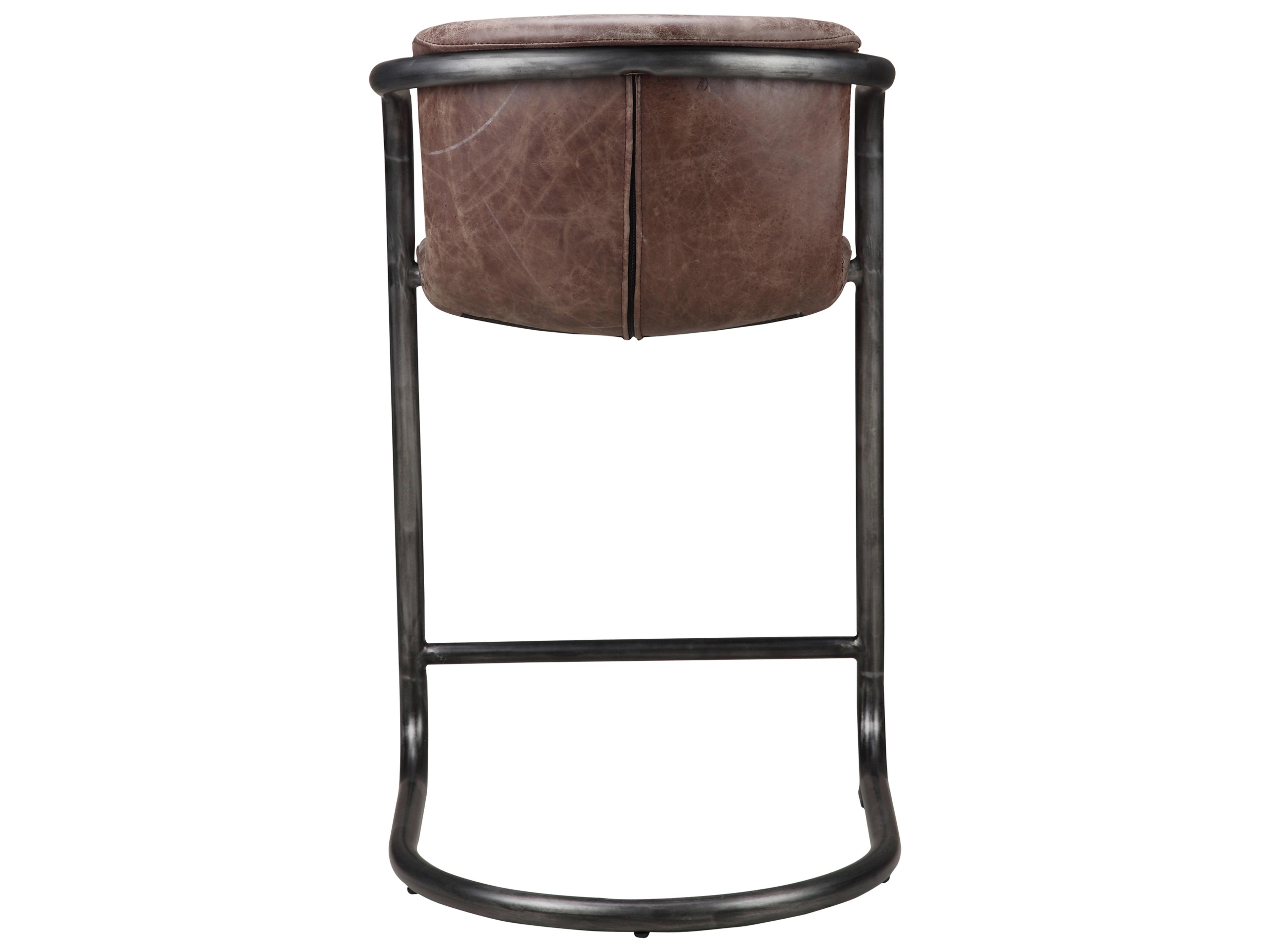 Moe's Home Freeman Leather Counter Stool - Set of Two