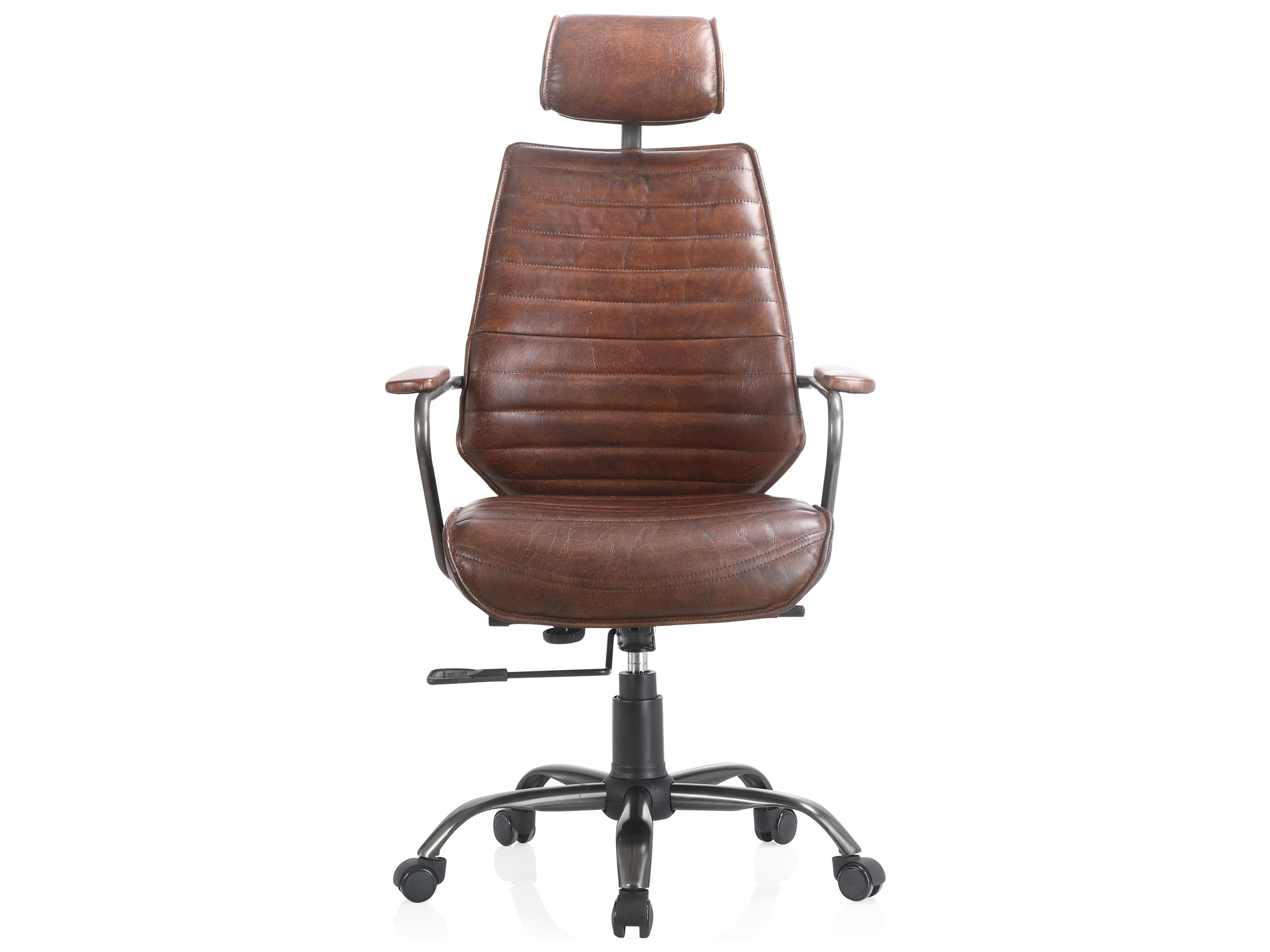 Moe's Home Leather Adjustable Executive Desk Chair