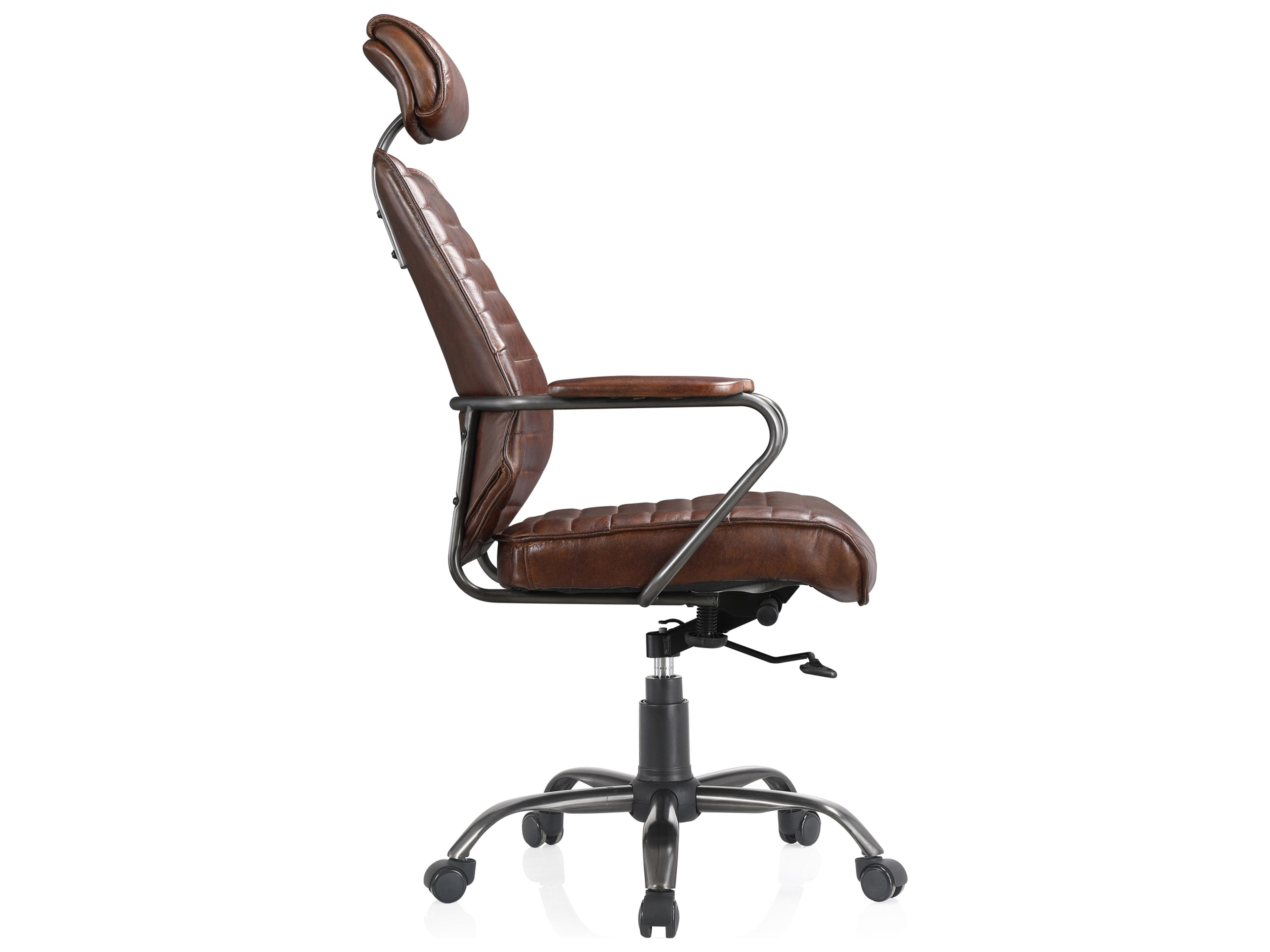 Moe's Home Leather Adjustable Executive Desk Chair