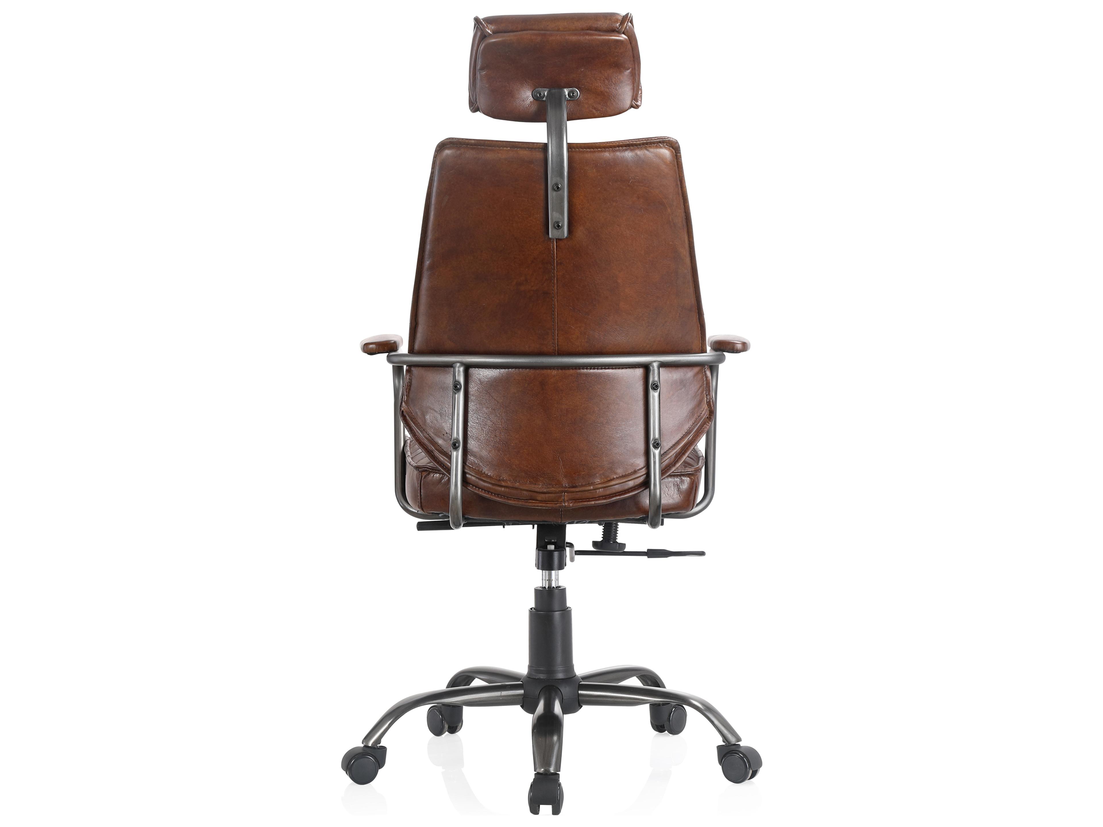 Moe's Home Leather Adjustable Executive Desk Chair