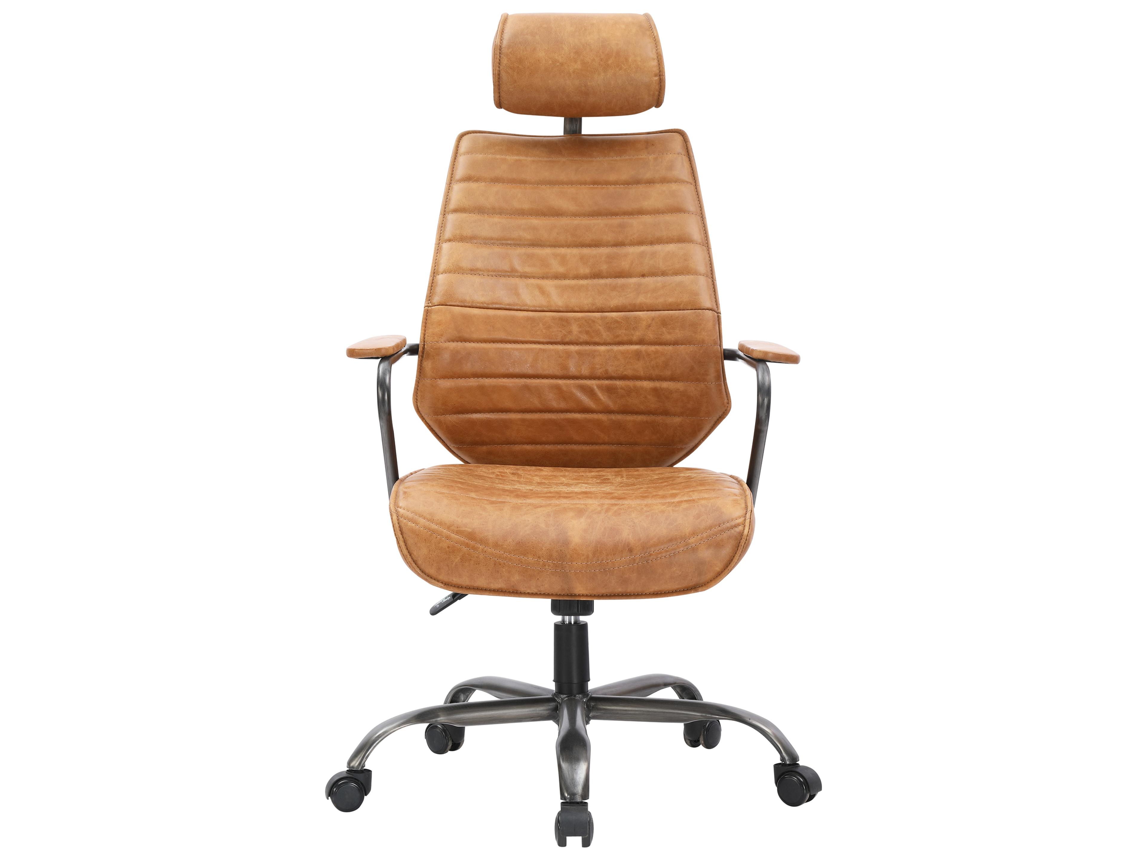 Moe's Home Leather Adjustable Executive Desk Chair