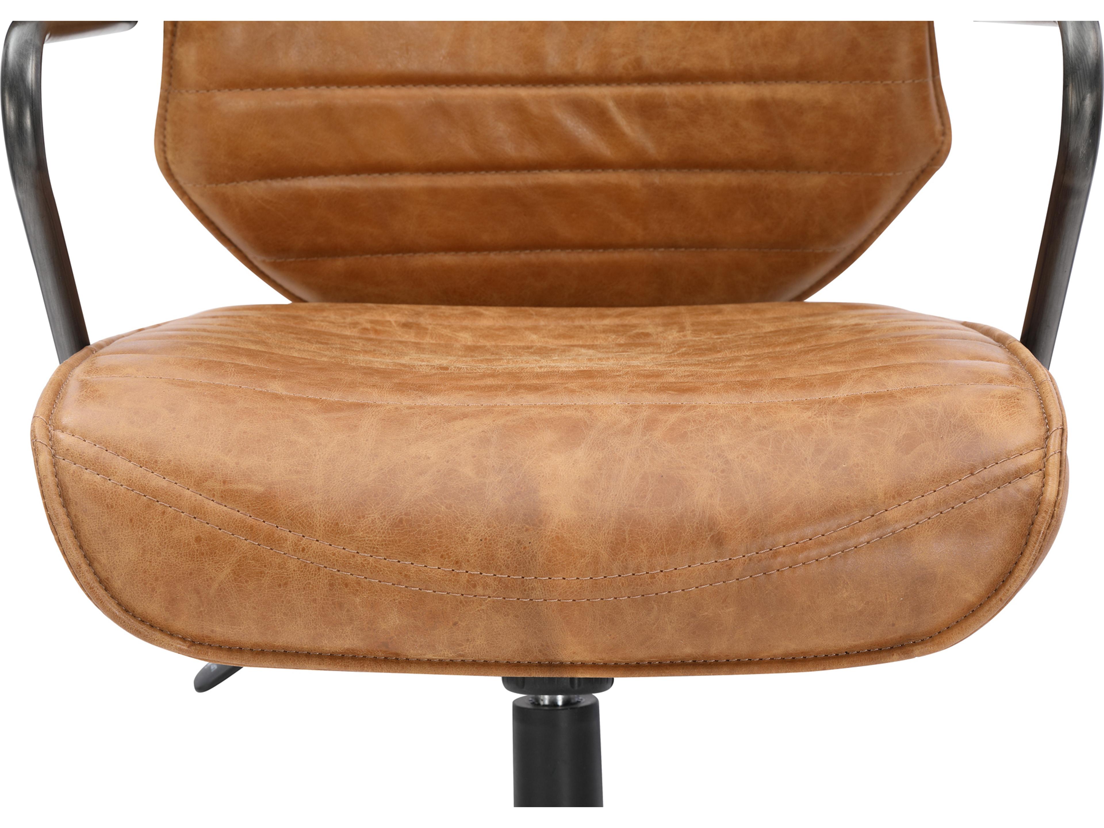 Moe's Home Leather Adjustable Executive Desk Chair