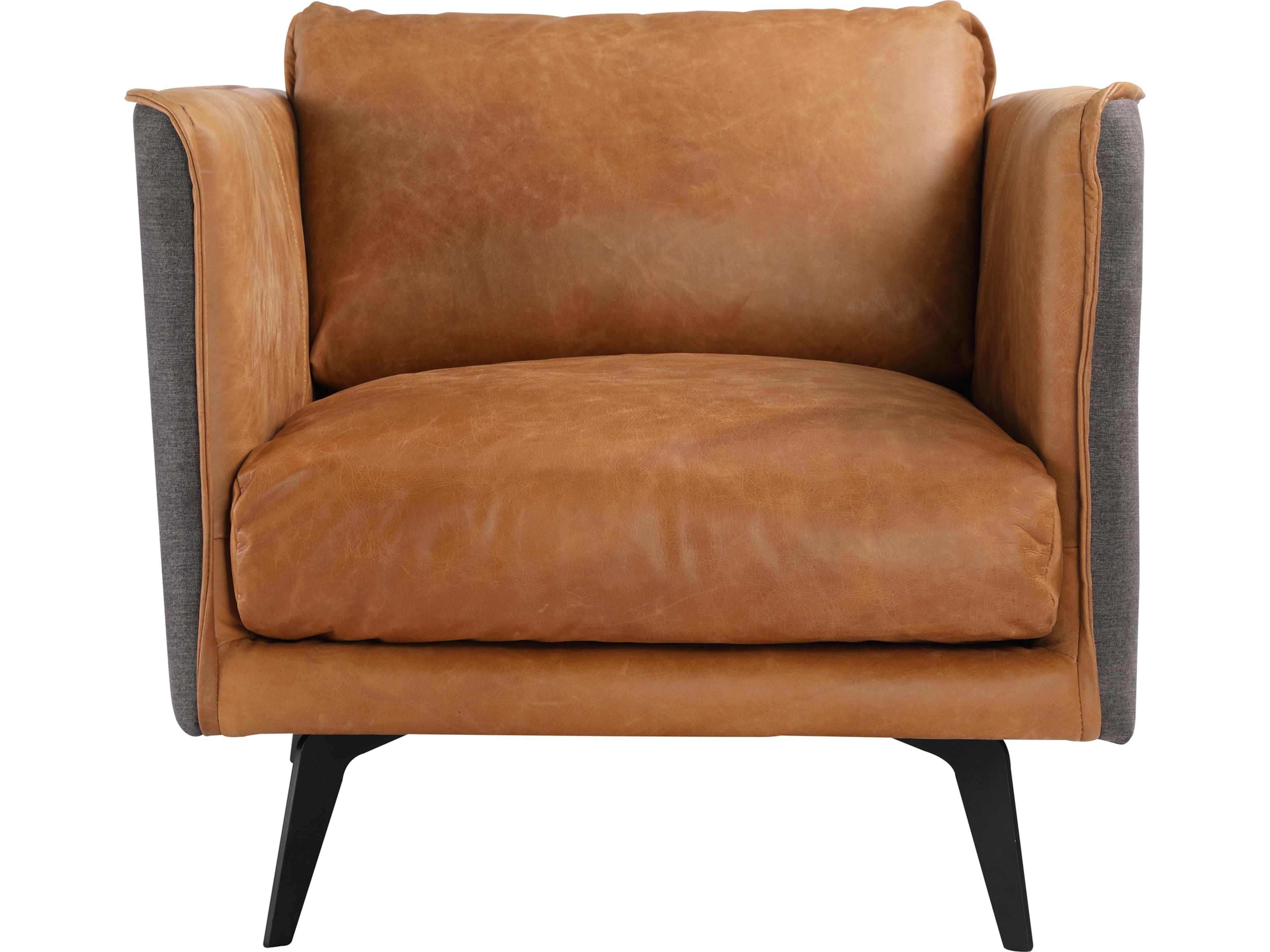 Moe's Home Messina Brown Leather Accent Chair