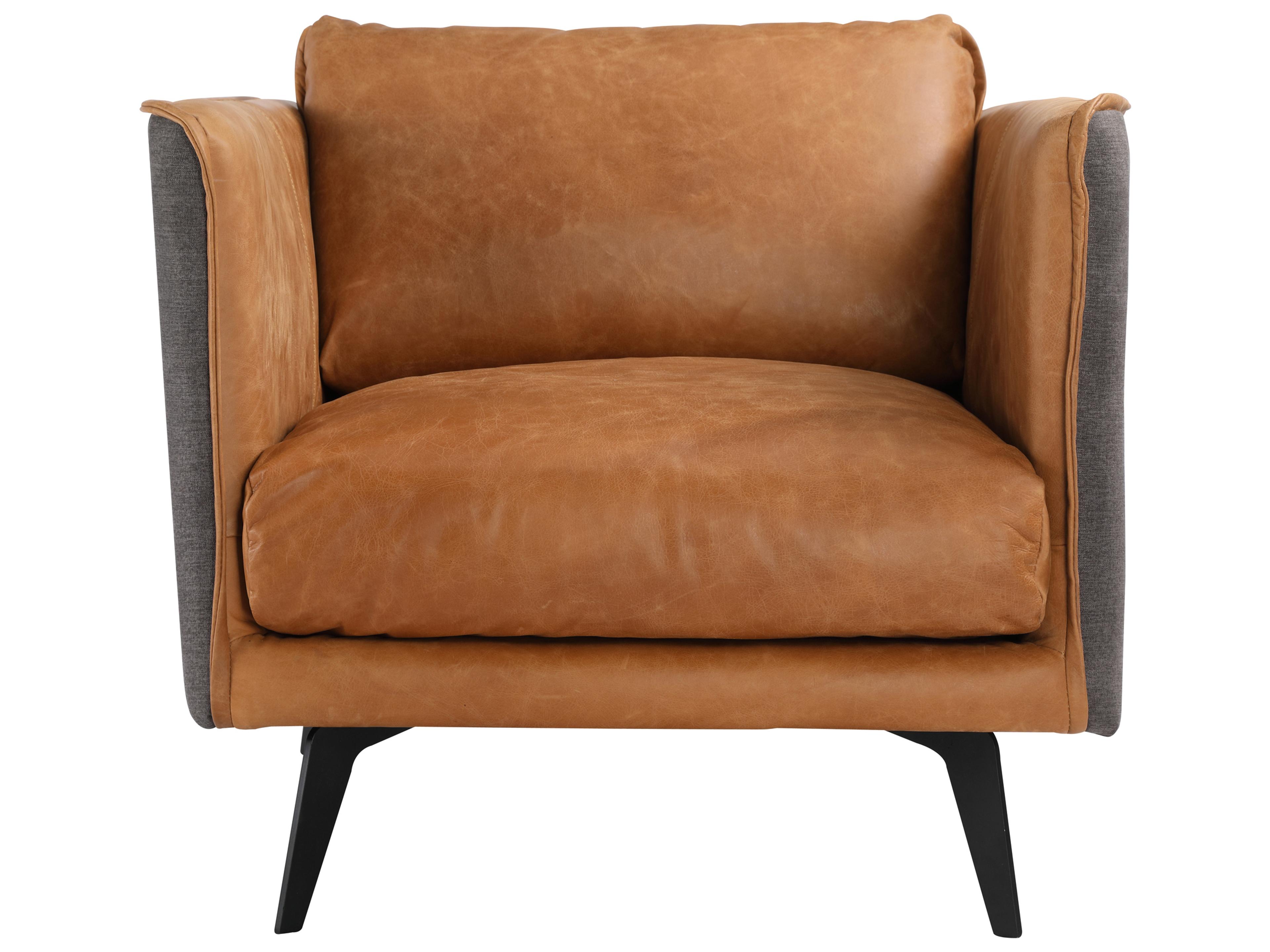 Moe's Home Messina Brown Leather Accent Chair