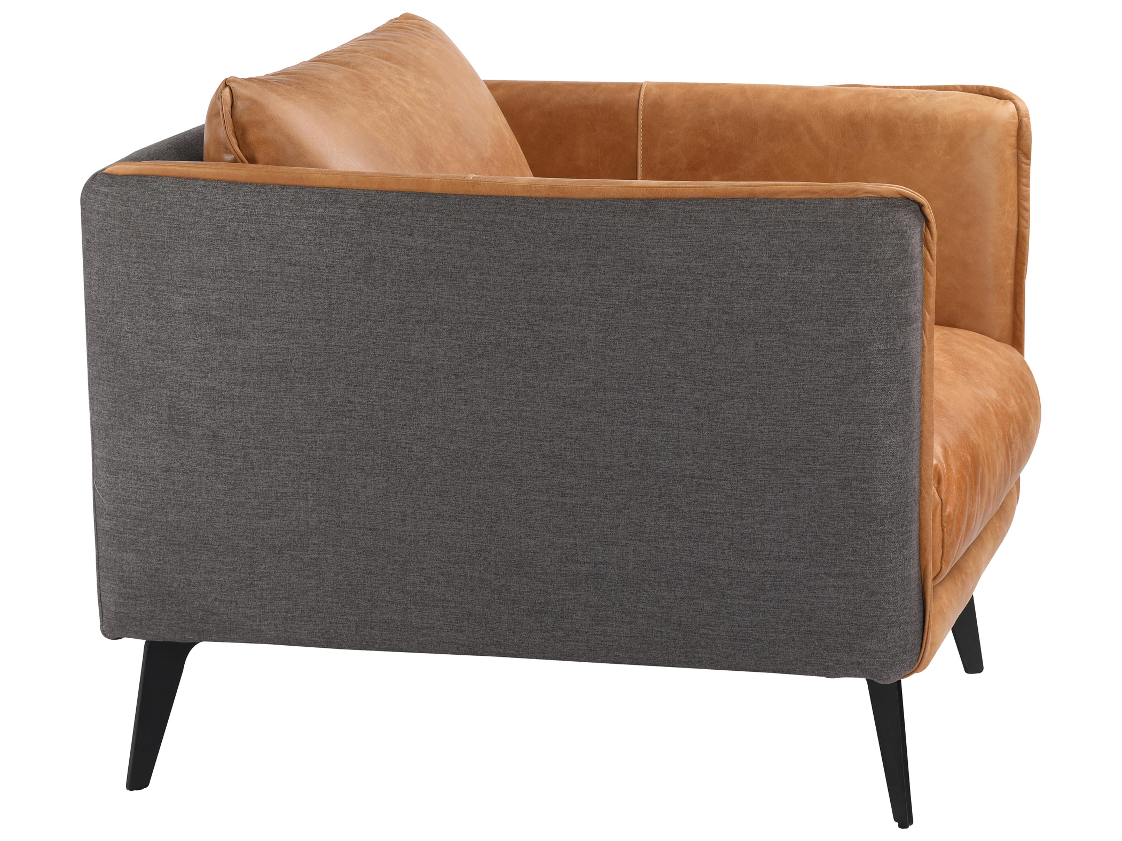 Moe's Home Messina Brown Leather Accent Chair