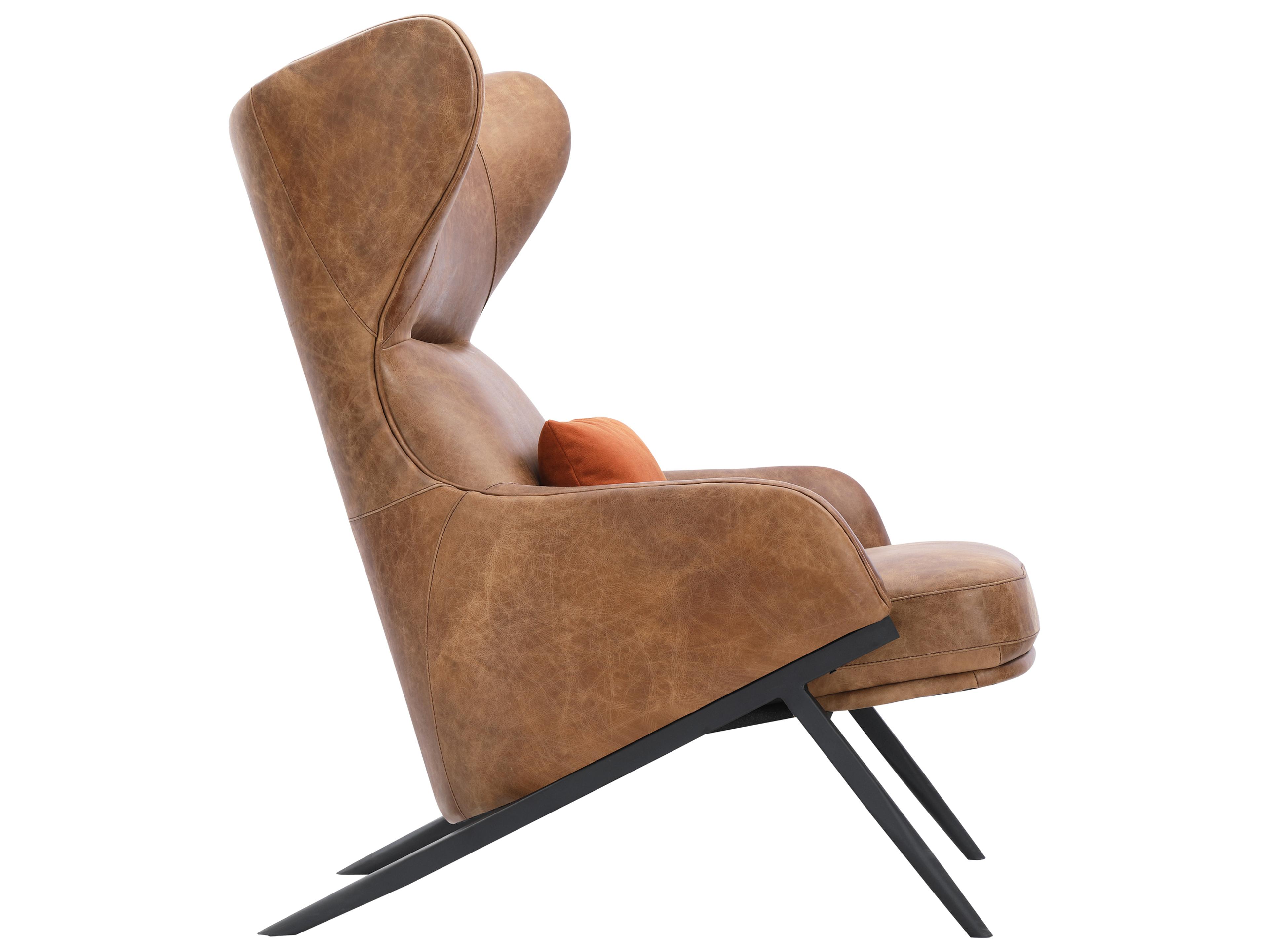 Moe's Home Brown Leather Accent Chair