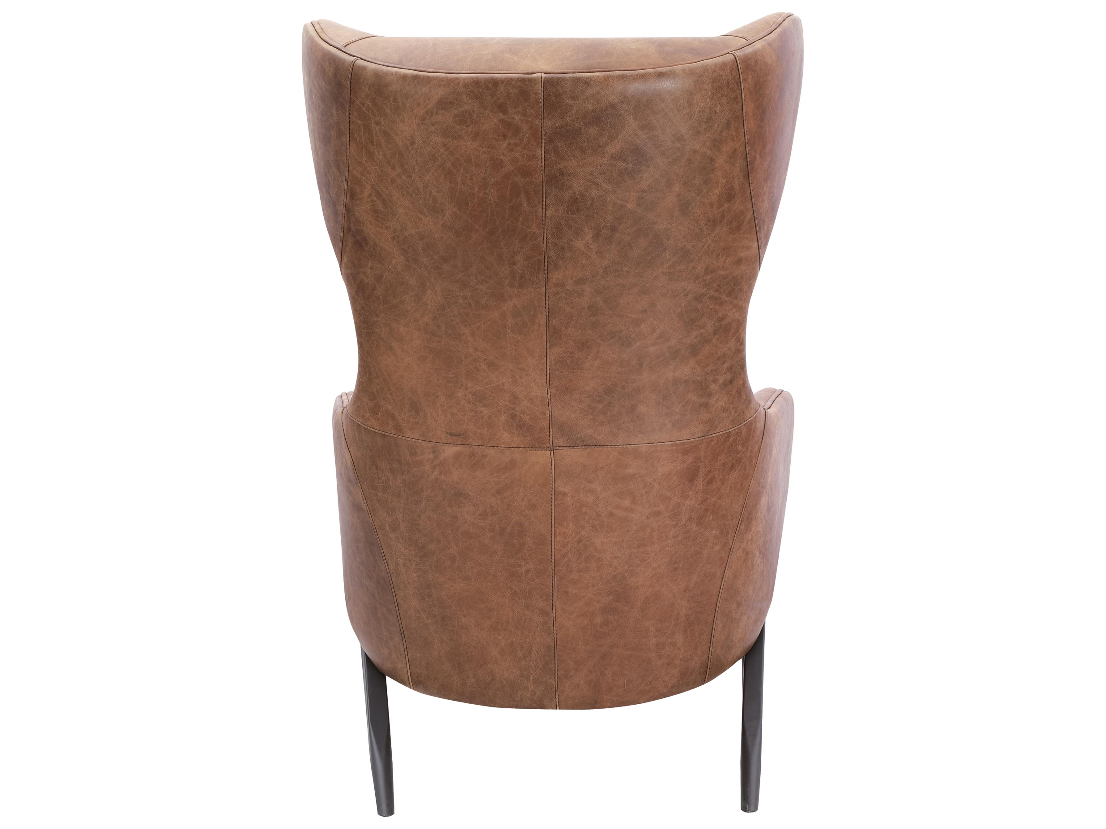 Moe's Home Brown Leather Accent Chair