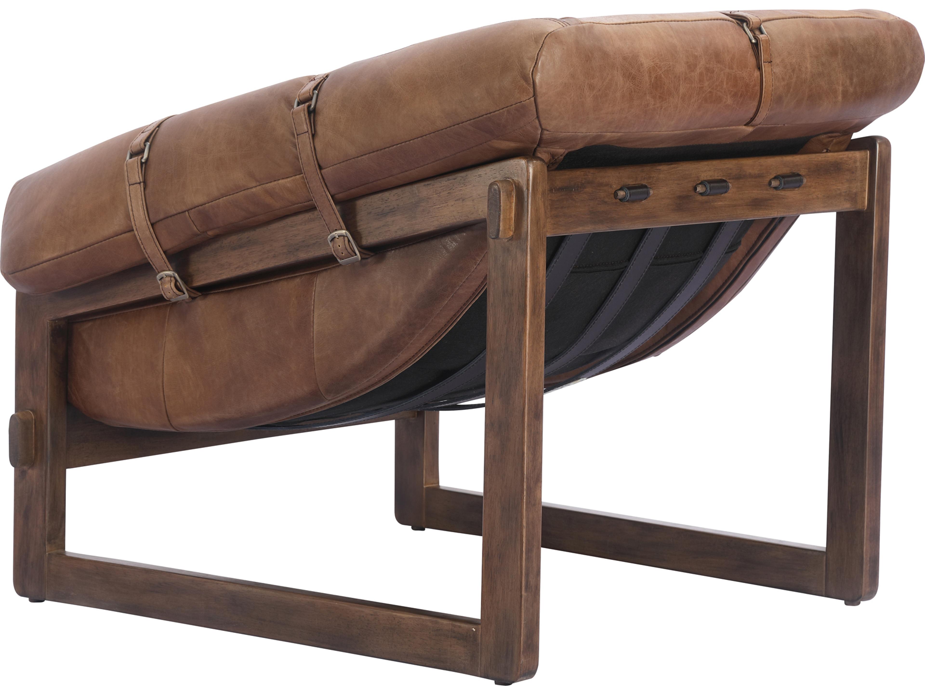 Moe's Home Bellos Brown Leather Accent Chair