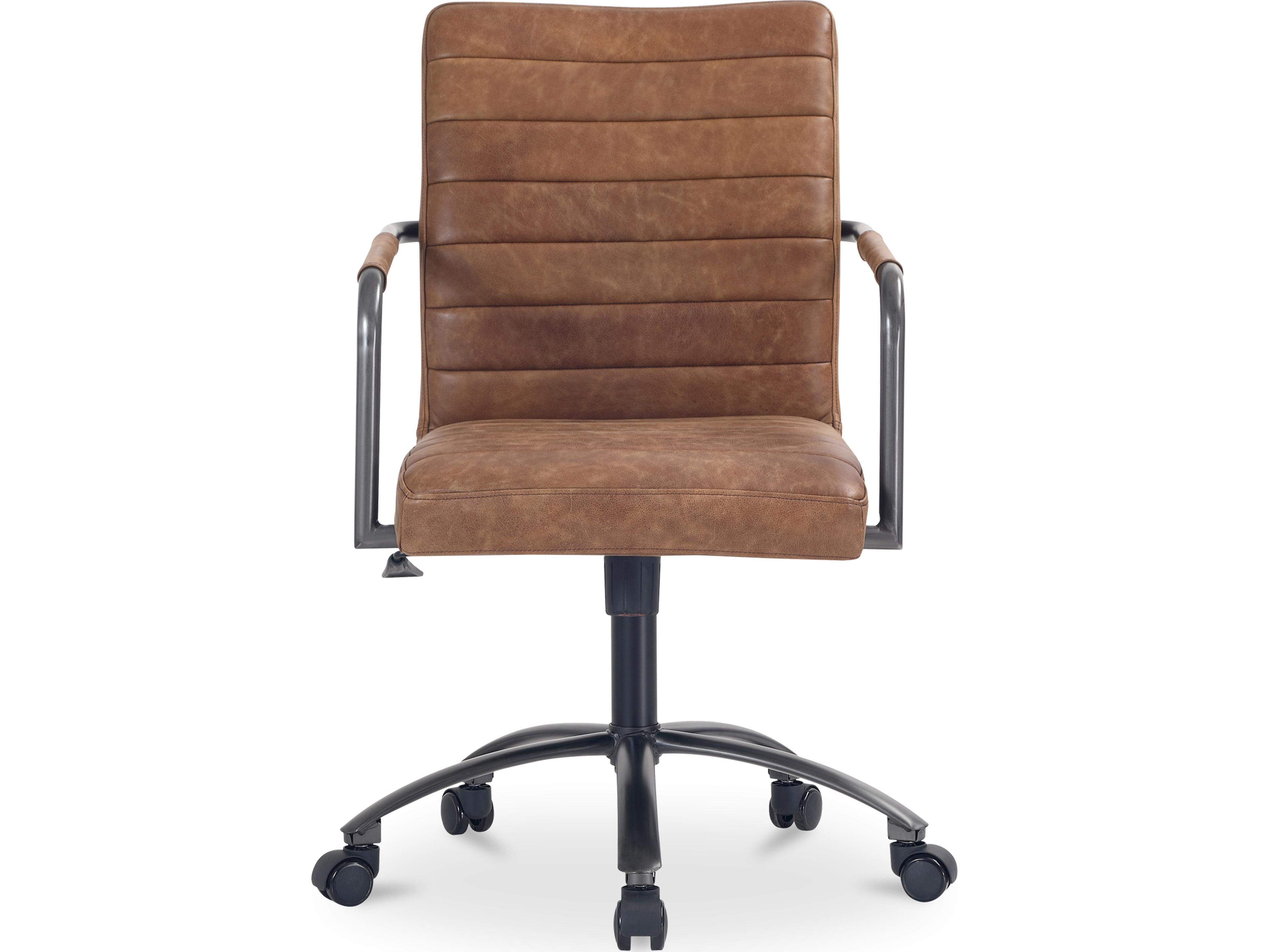 Roy Brown Leather Adjustable Office Chair