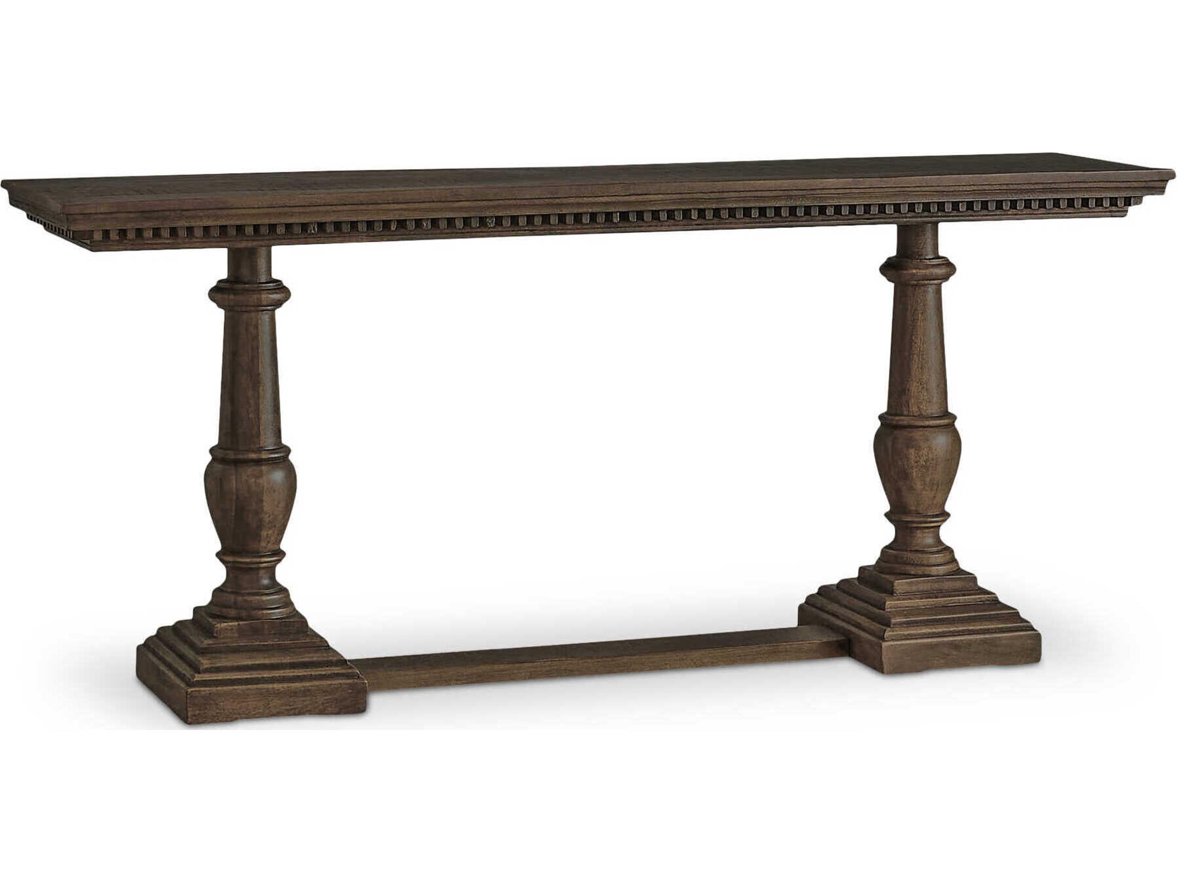 Everson Rectangular Wood Brown Console Table