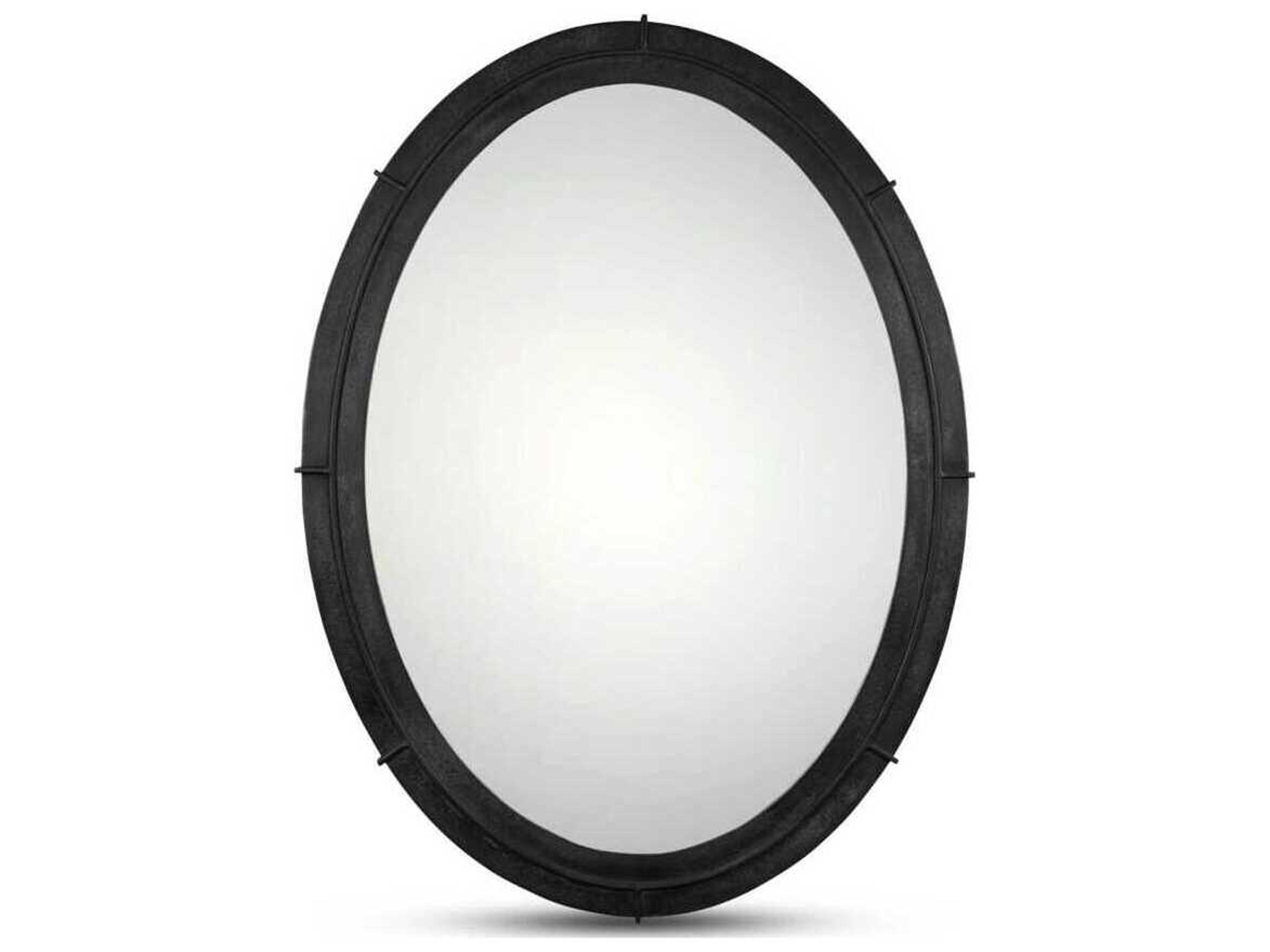Antoni Black Oval Wall Mirror