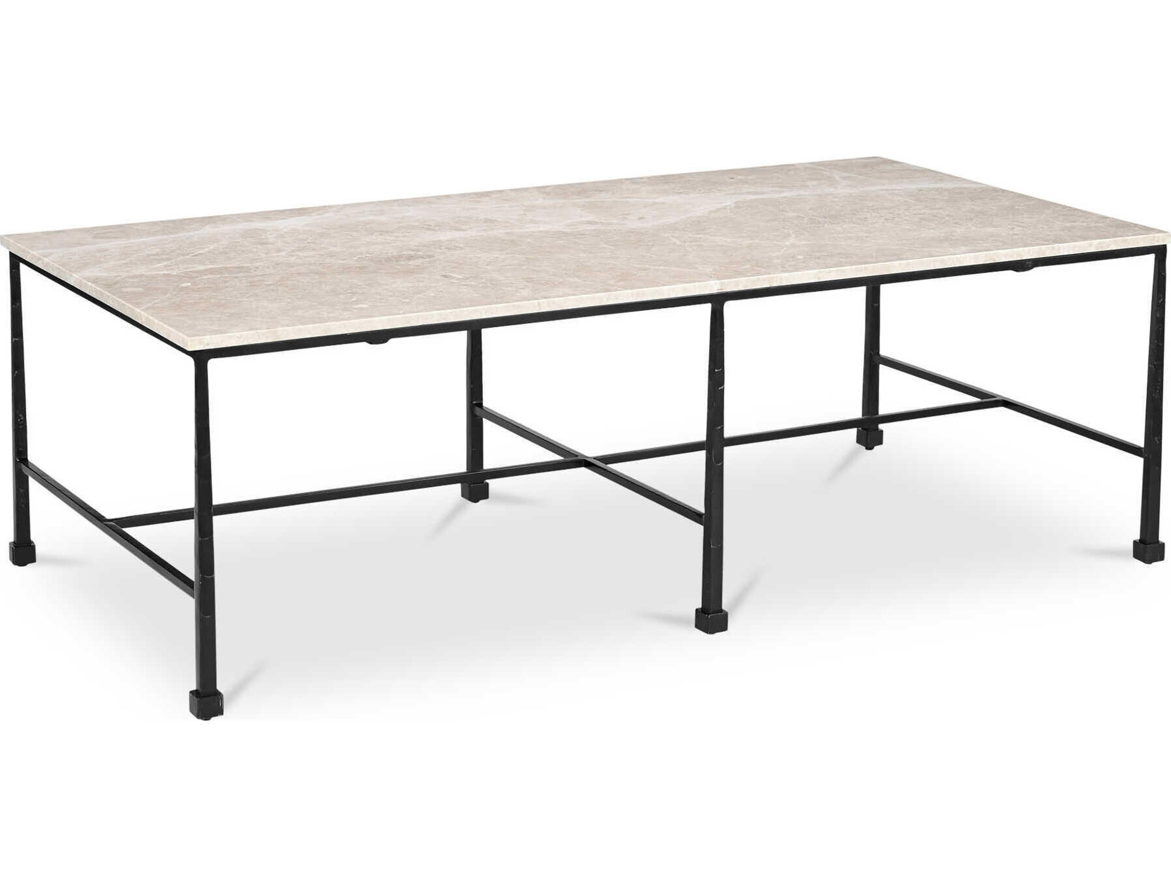 River Rectangular Marble Beige Coffee Table