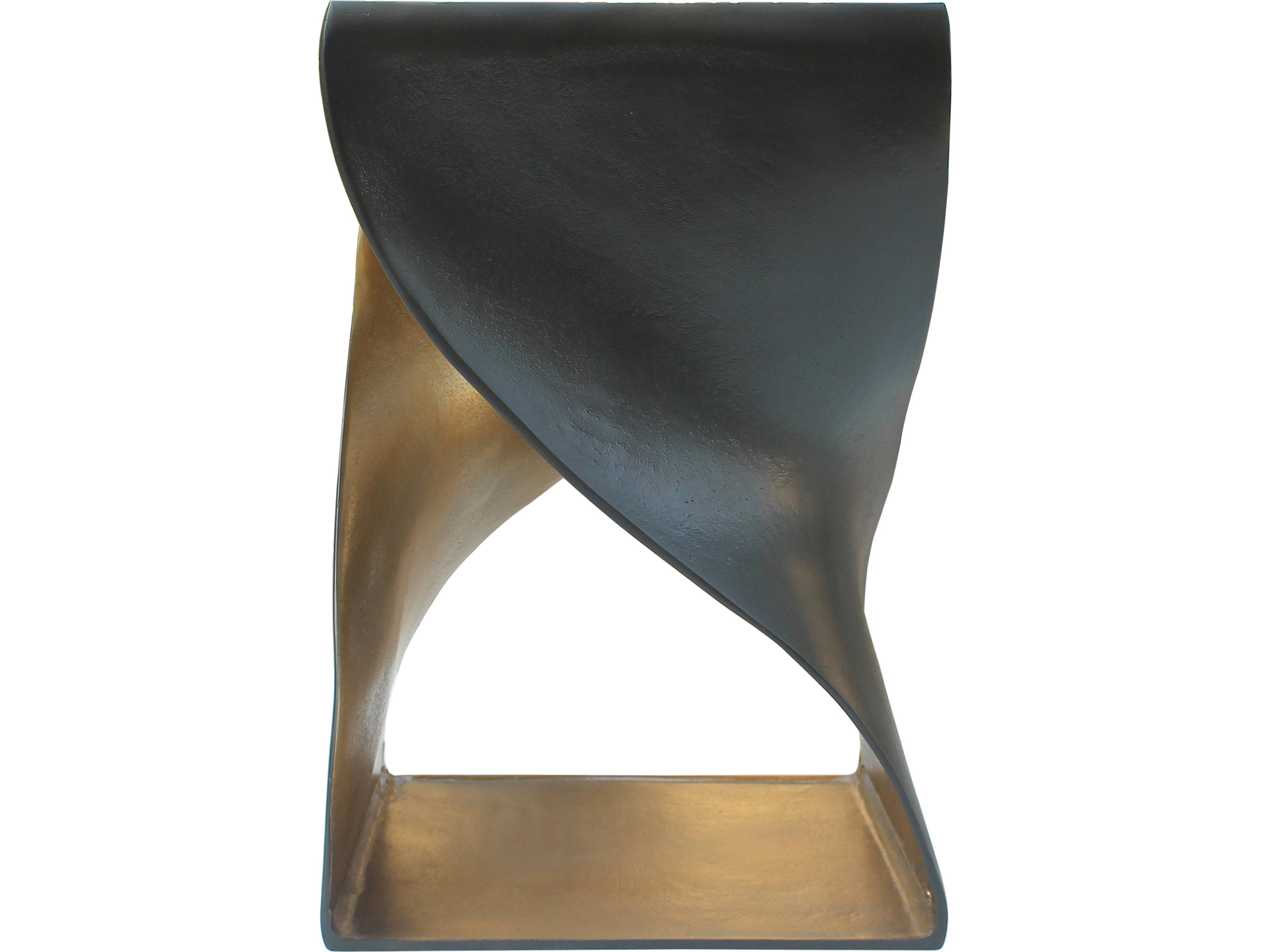 Twist Accent Side Table Two-Tone Sculptural